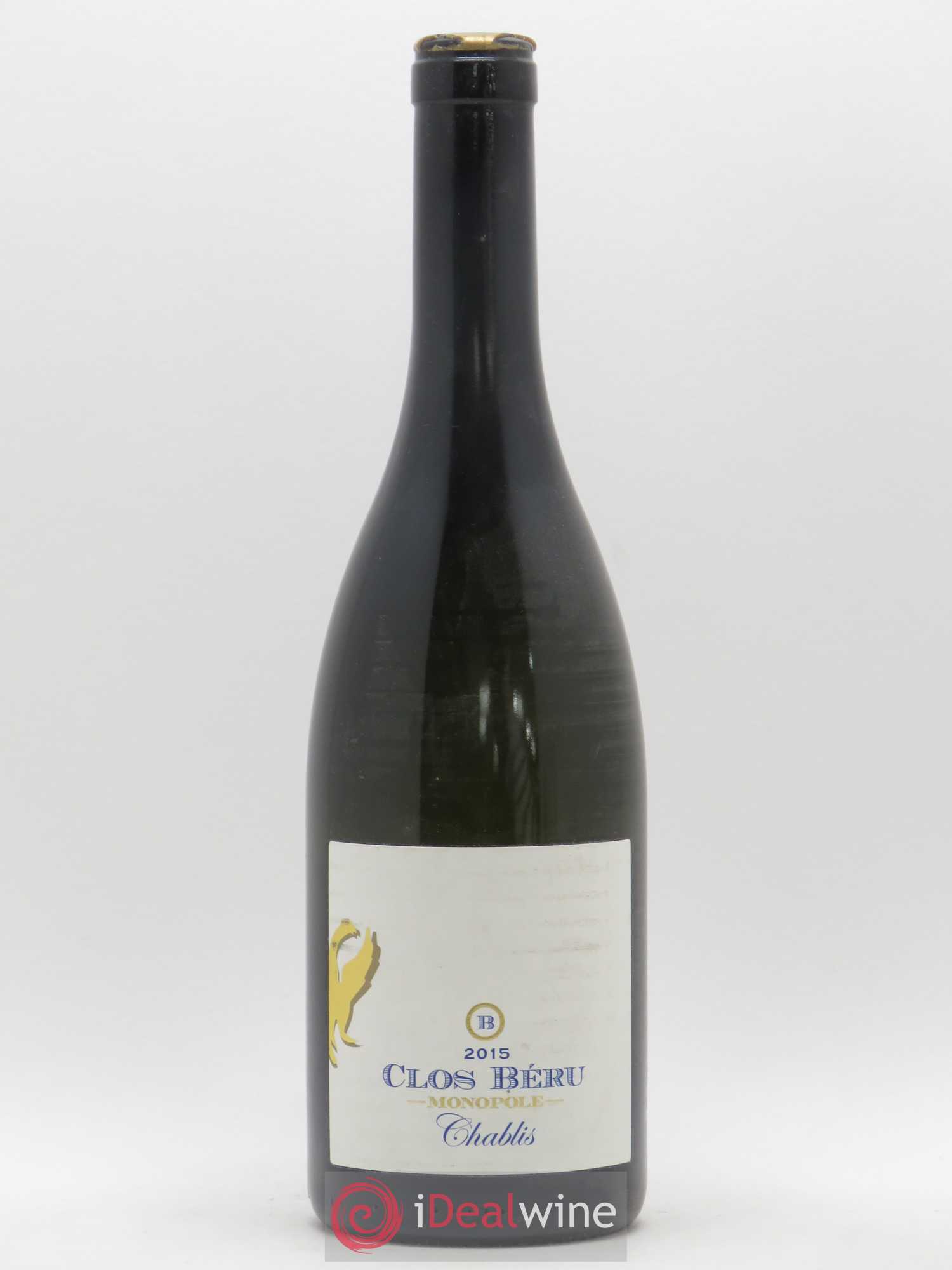Chablis Clos Béru Monopole Château de Béru 2015 - Lot de 1 bouteille - 0