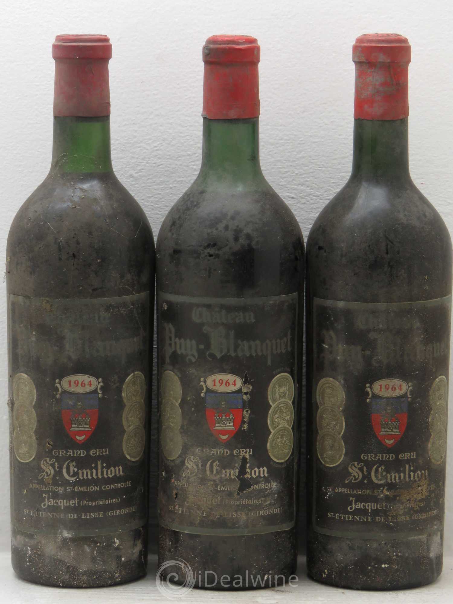 Château Puy Blanquet 1964 - Lot de 3 bouteilles - 0