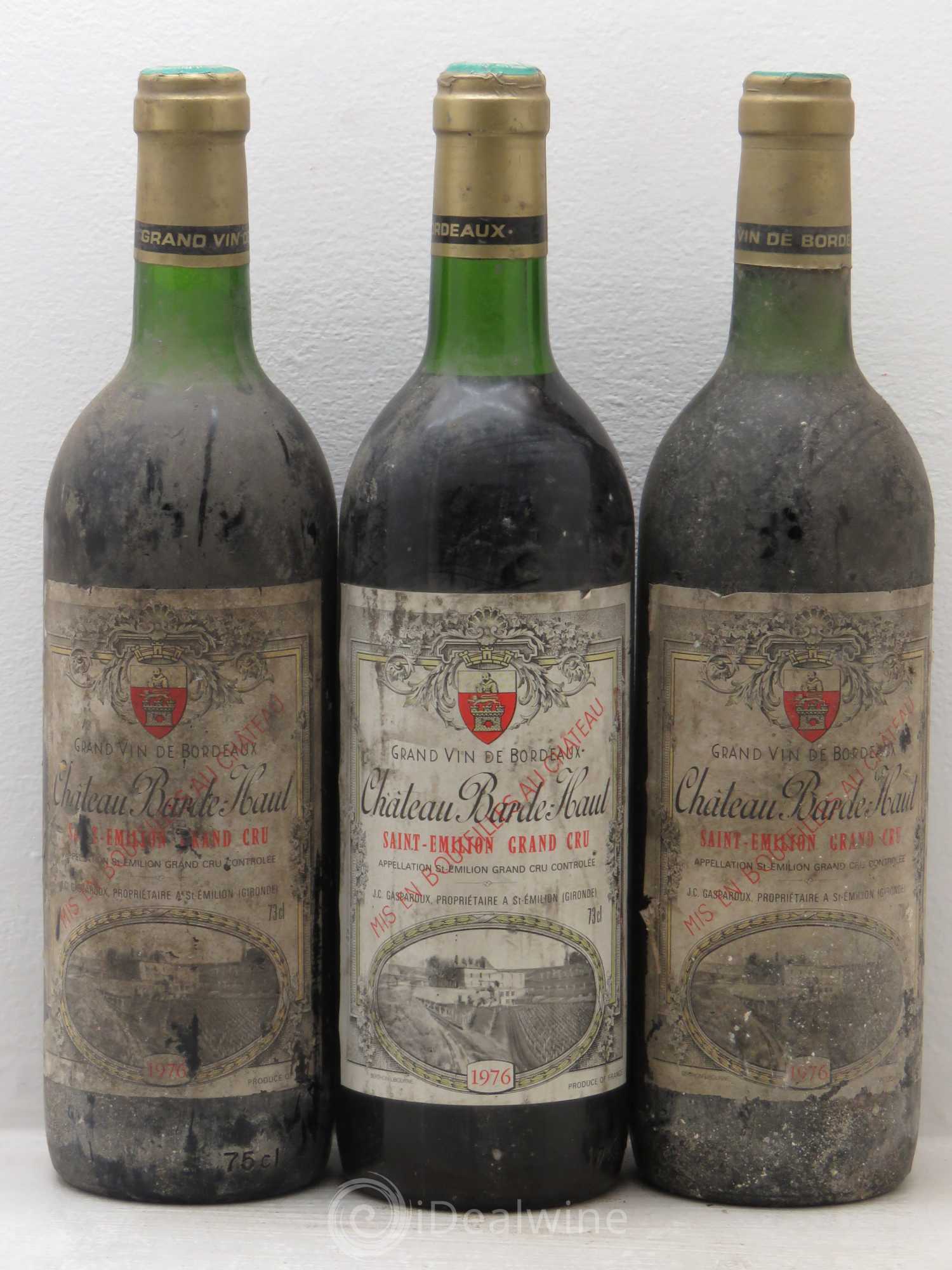 Château Barde Haut Grand Cru Classé 1976 - Lot de 3 bouteilles - 0