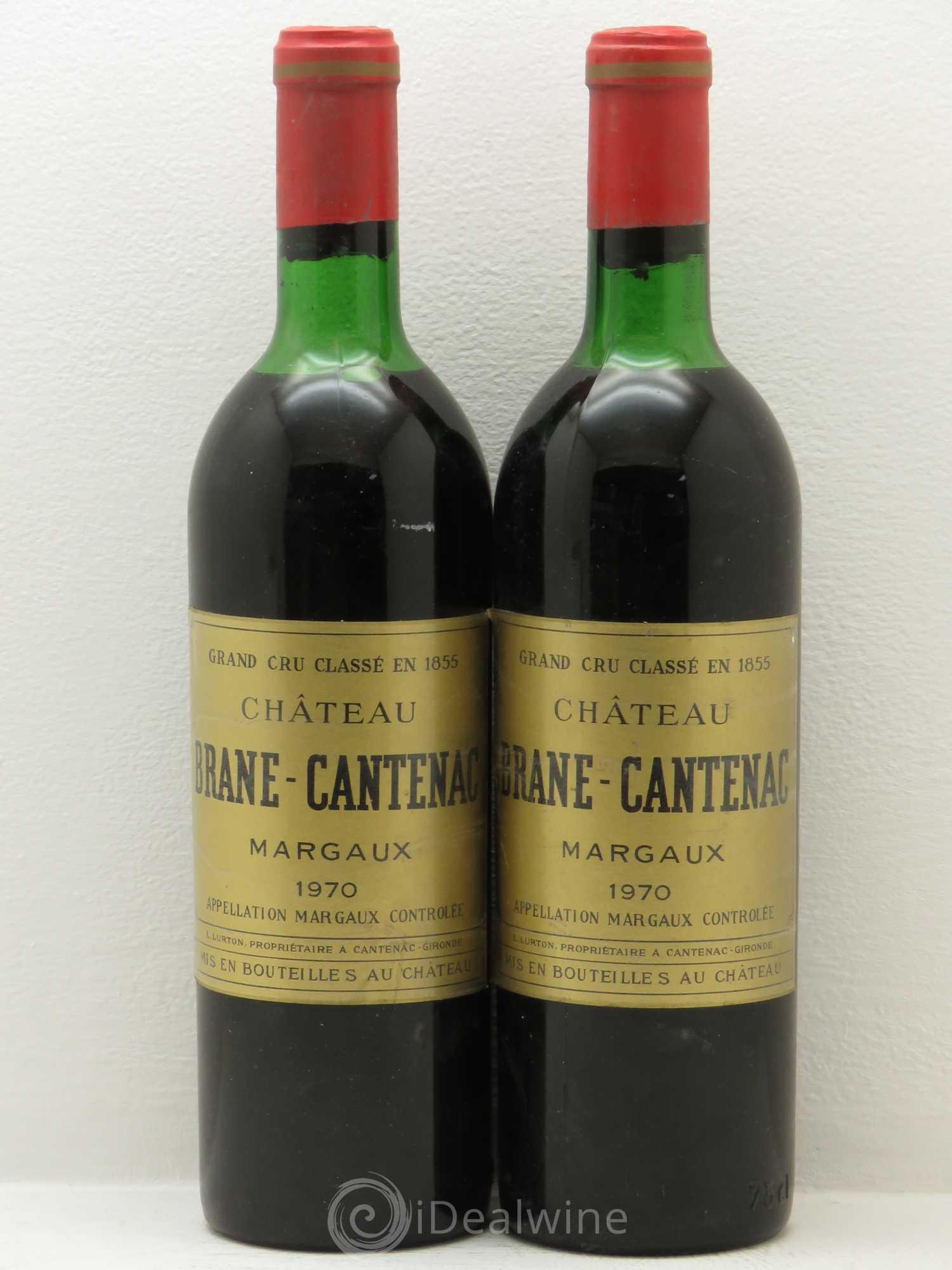 Château Brane Cantenac 2ème Grand Cru Classé 1970 - Lot de 2 bouteilles - 0
