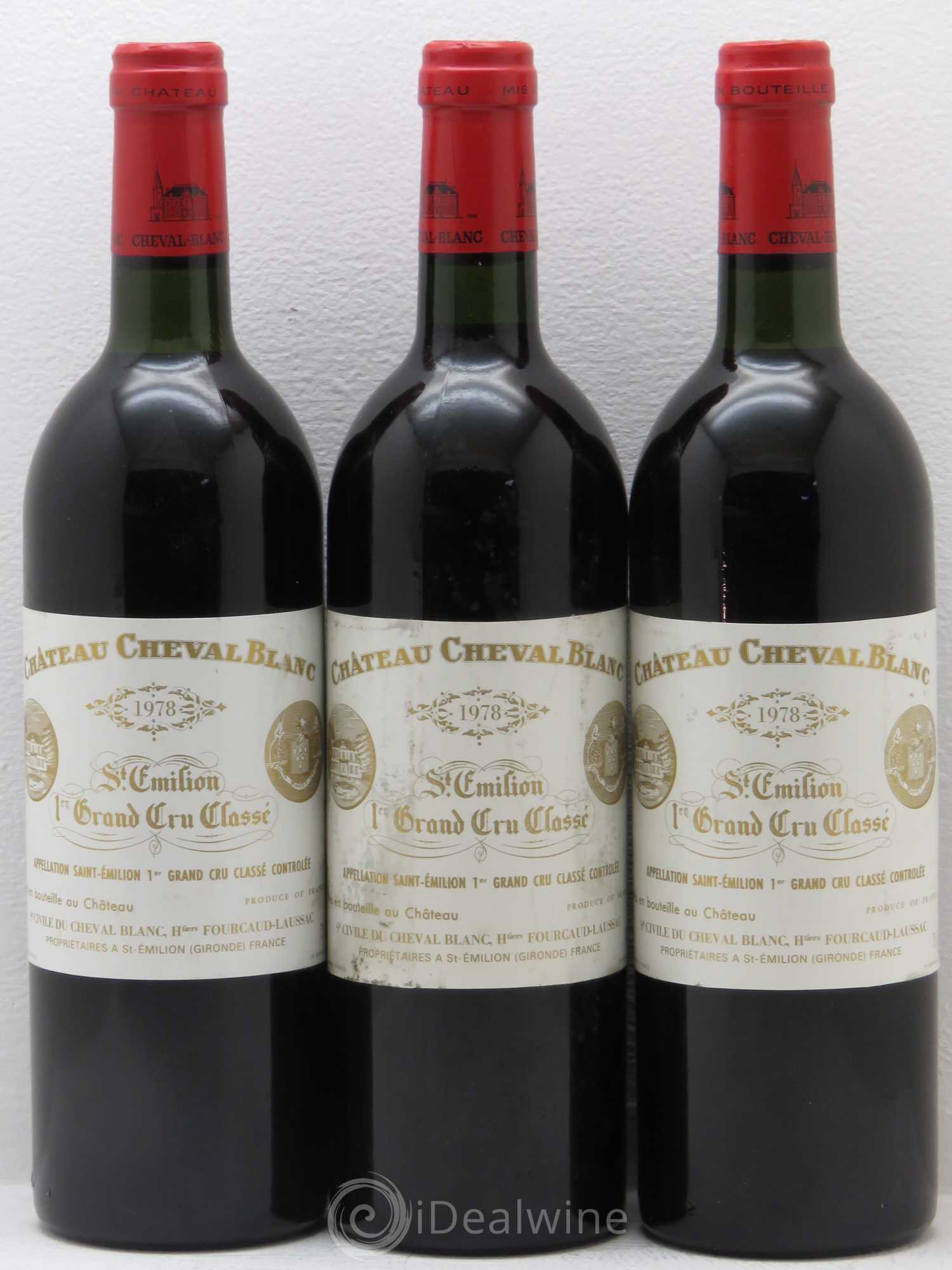 Château Cheval Blanc 1er Grand Cru Classé A 1978 - Lot de 3 bouteilles - 0