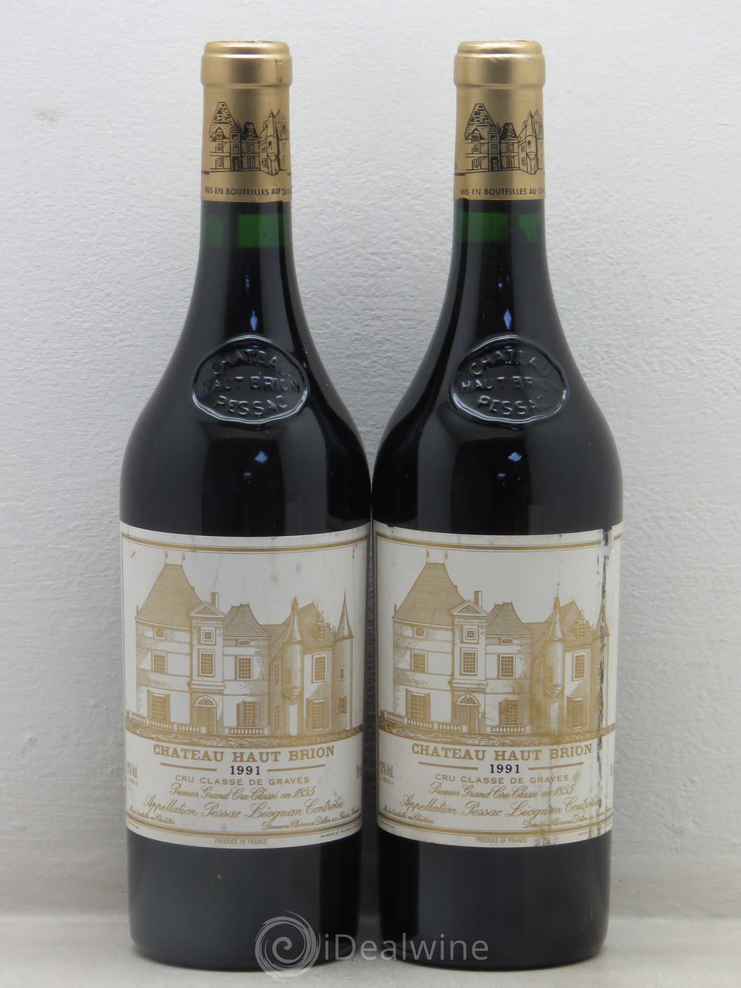 Château Haut Brion 1er Grand Cru Classé 1991 - Lot de 2 bouteilles - 0