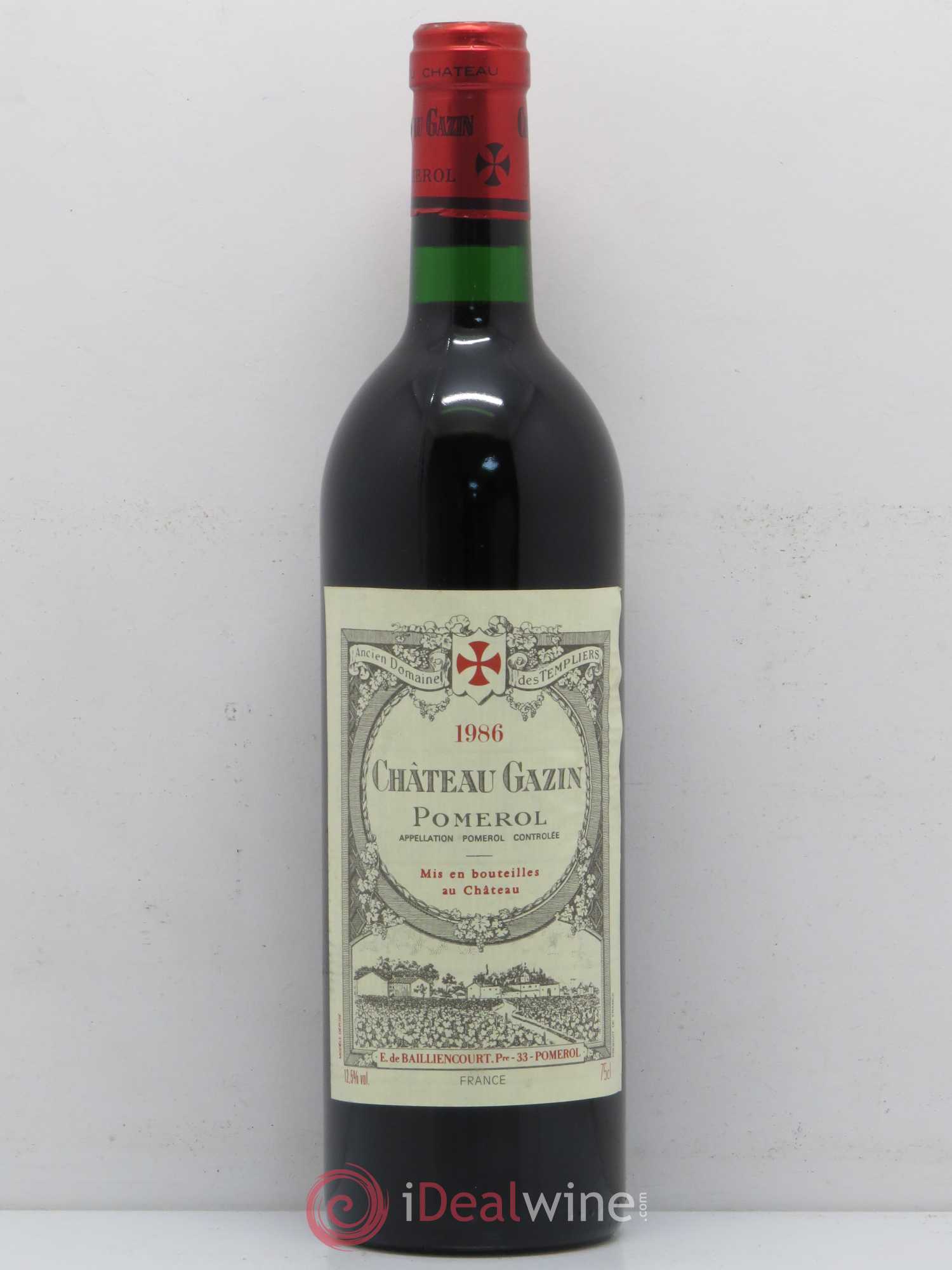 Château Gazin 1986 - Lot de 1 bouteille - 0