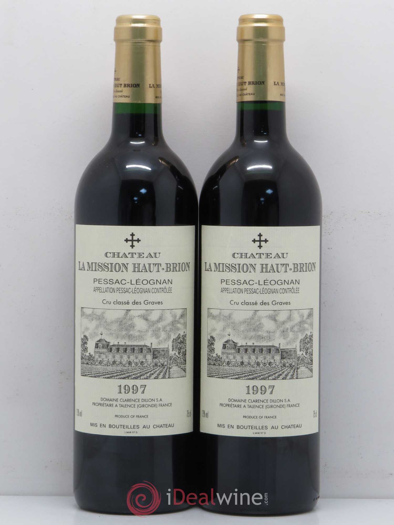 Château la Mission Haut-Brion Cru Classé de Graves 1997 - Lot de 2 bouteilles - 0
