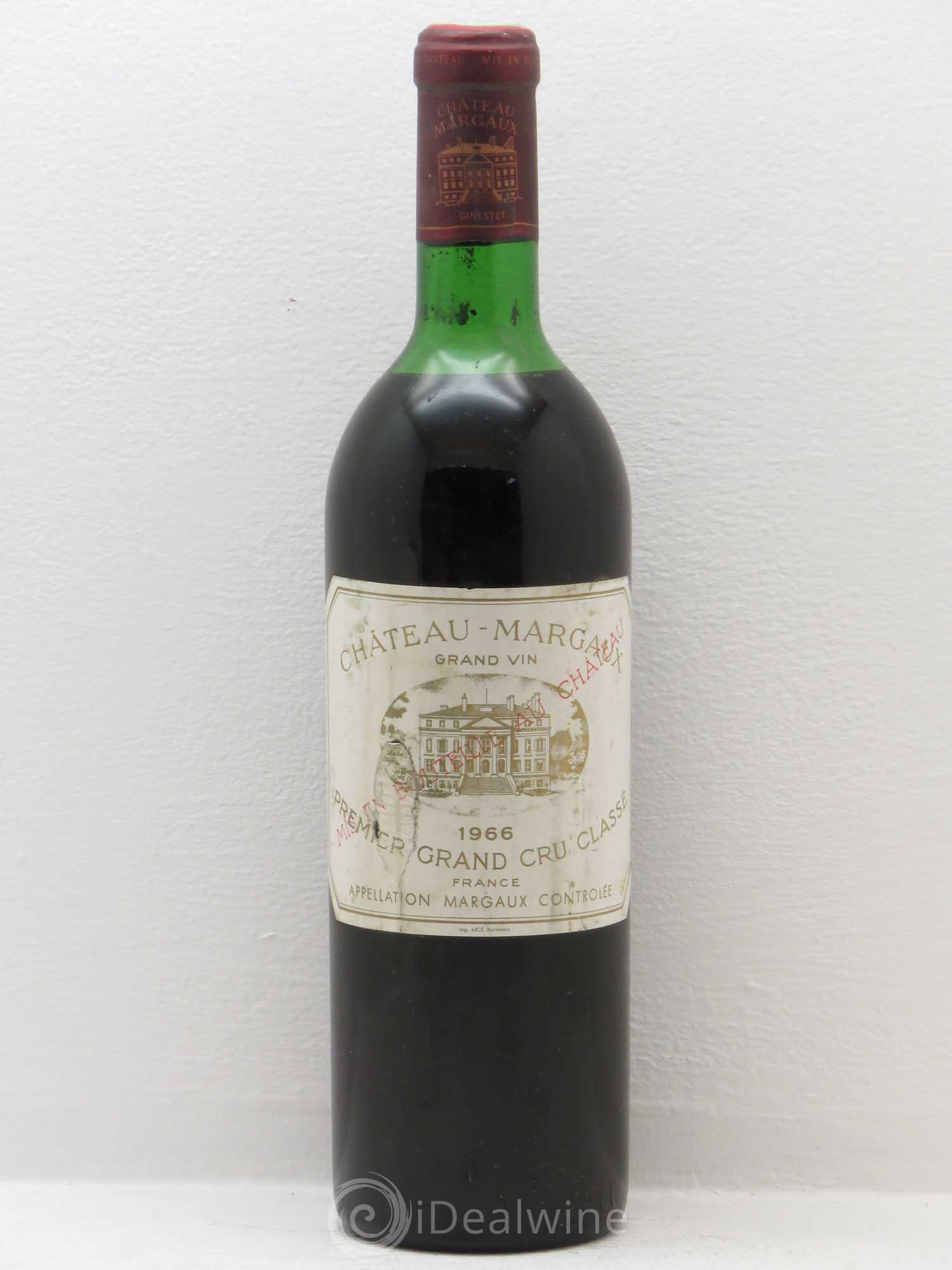 Château Margaux 1er Grand Cru Classé 1966 - Lot de 1 bouteille - 0