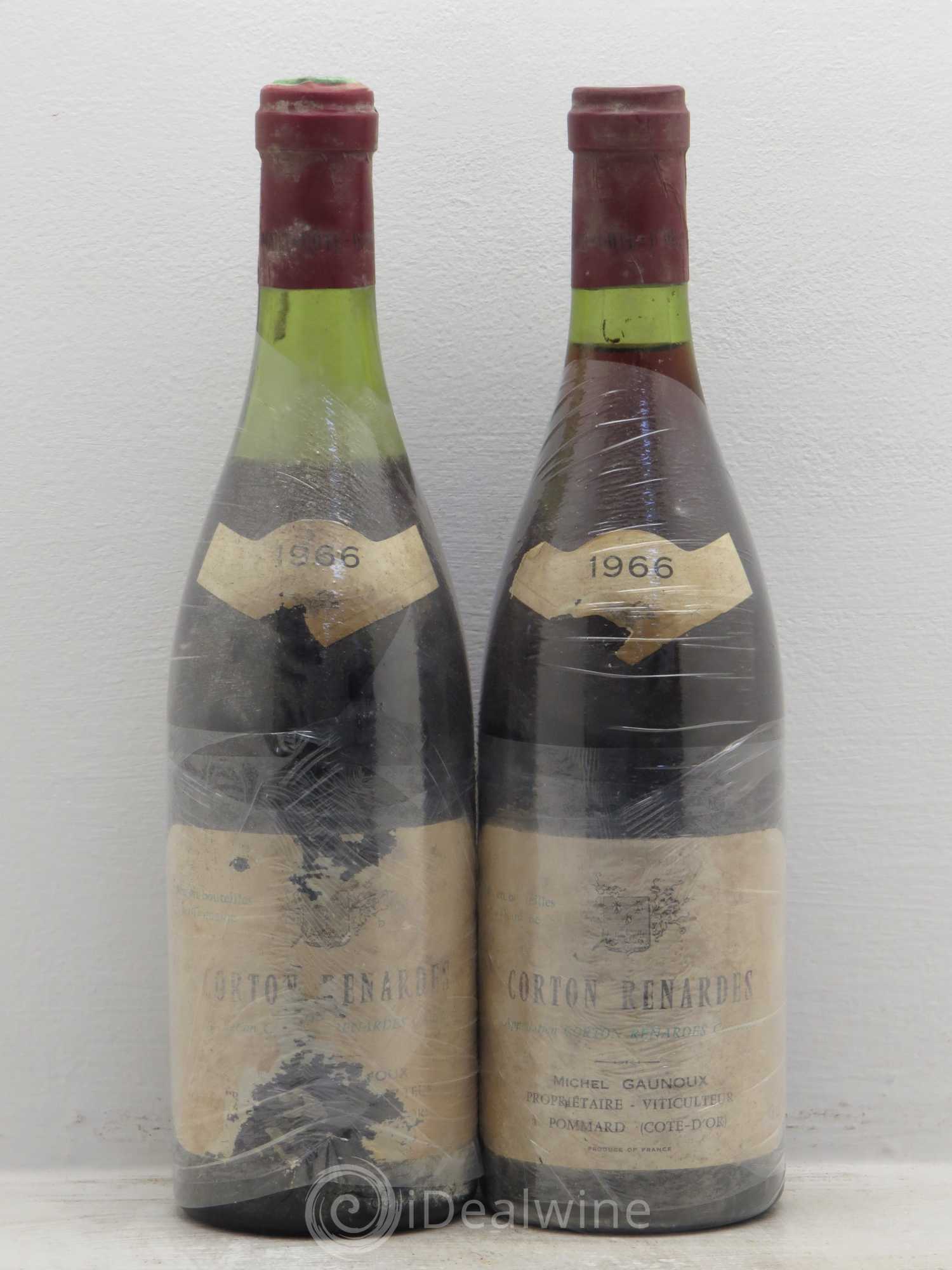 Corton Grand Cru Renardes Michel Gaunoux 1966 - Lot de 2 bouteilles - 0