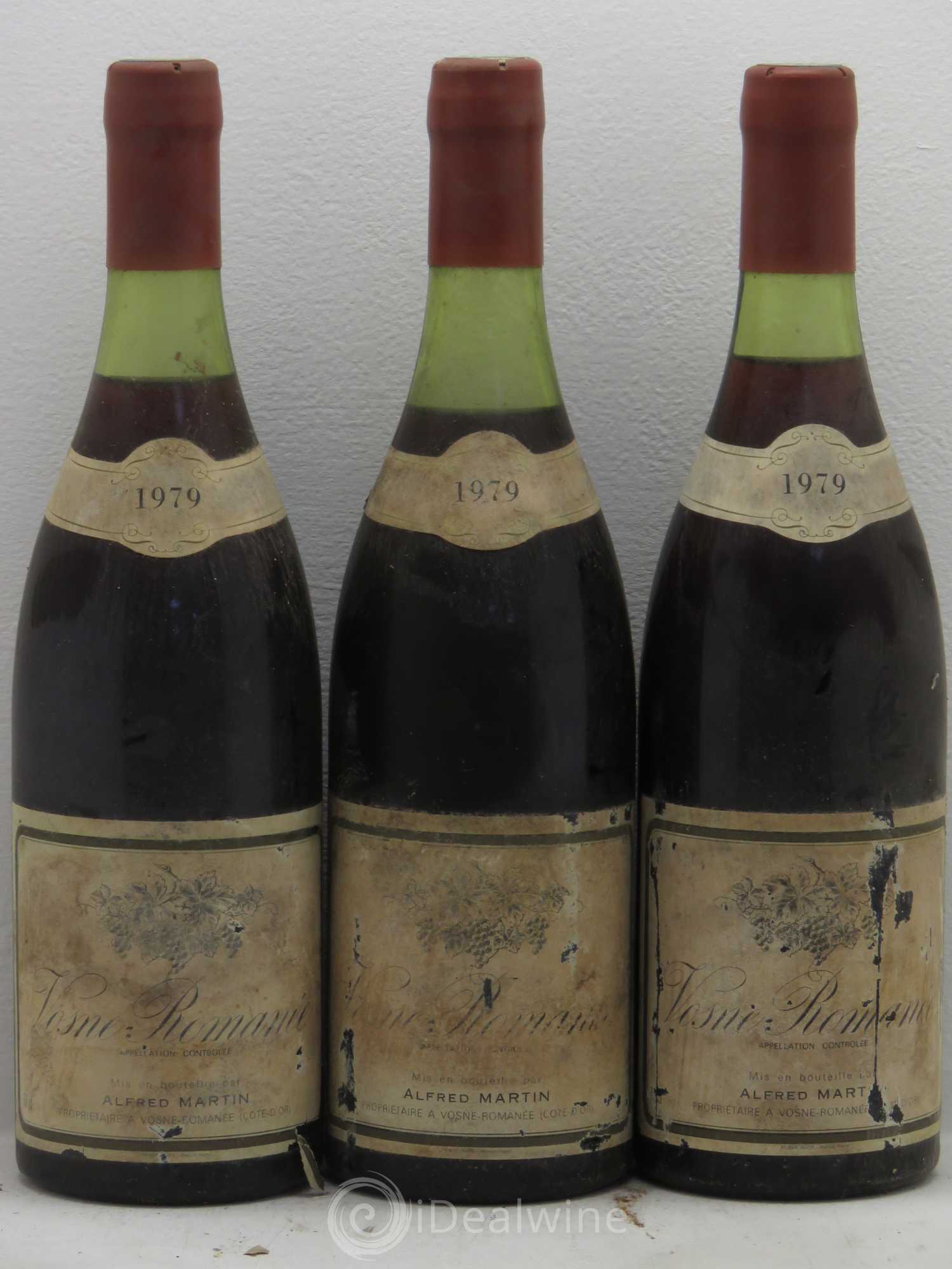 Vosne-Romanée Domaine Alfred Martin 1979 - Posten von 3 Flaschen - 0