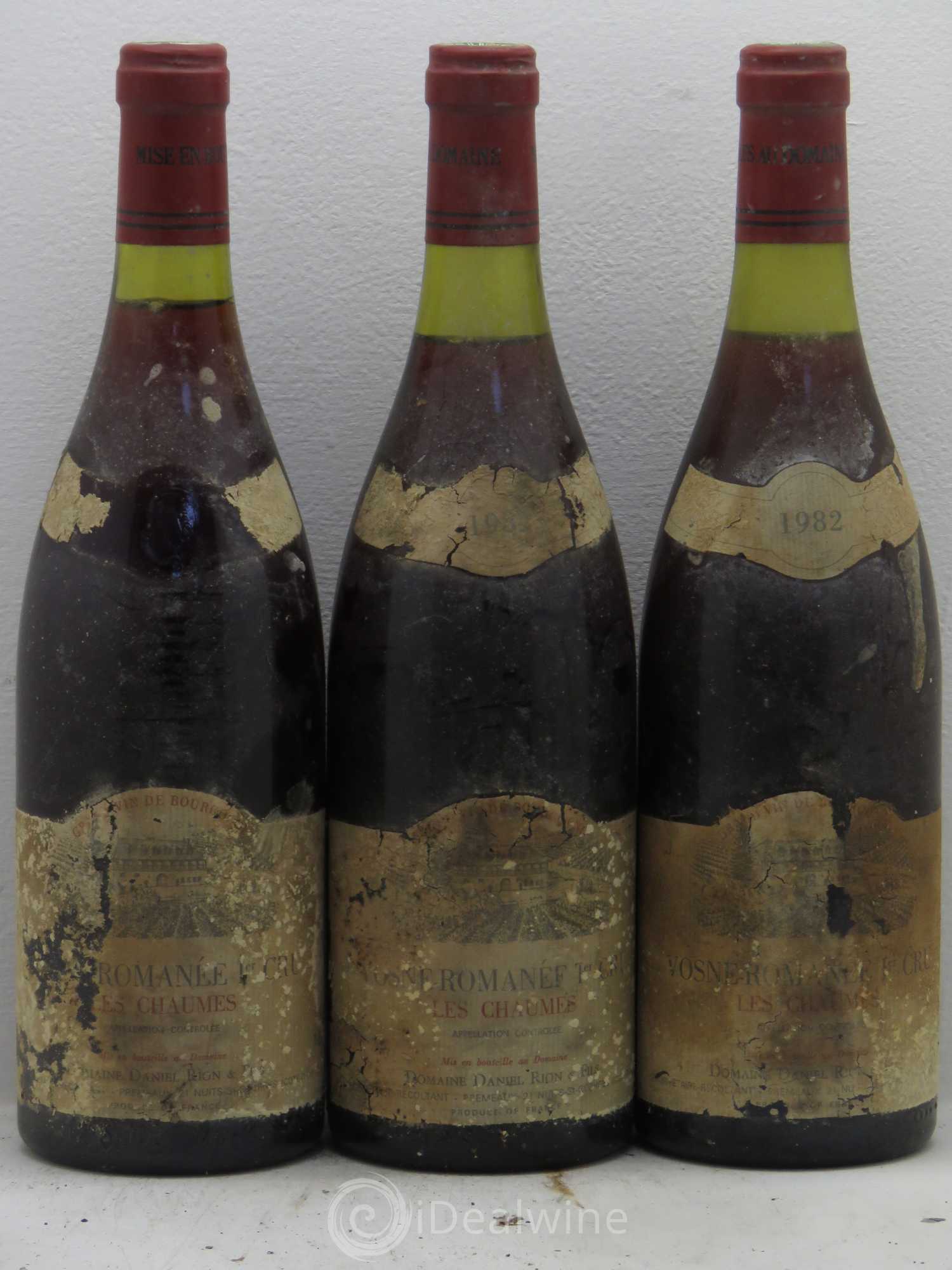 Vosne-Romanée 1er Cru Les Chaumes Domaine Daniel Rion 1982 - Lot de 3 bouteilles - 0