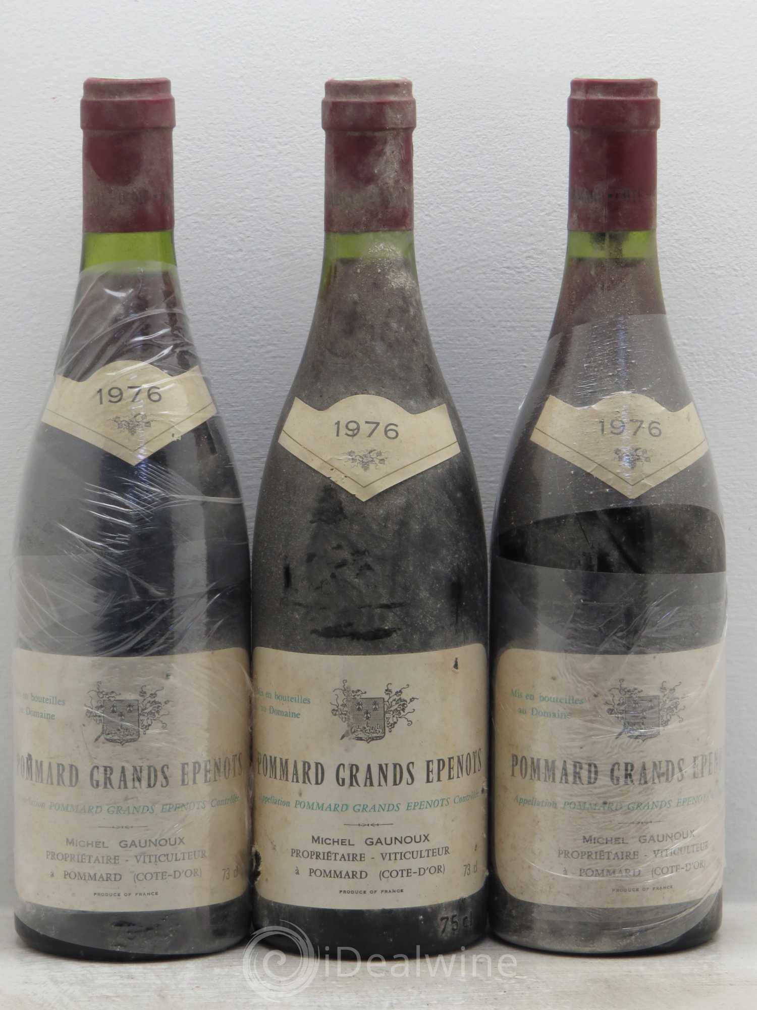 Pommard 1er Cru Grands Epenots Michel Gaunoux 1976 - Lot de 3 bouteilles - 0