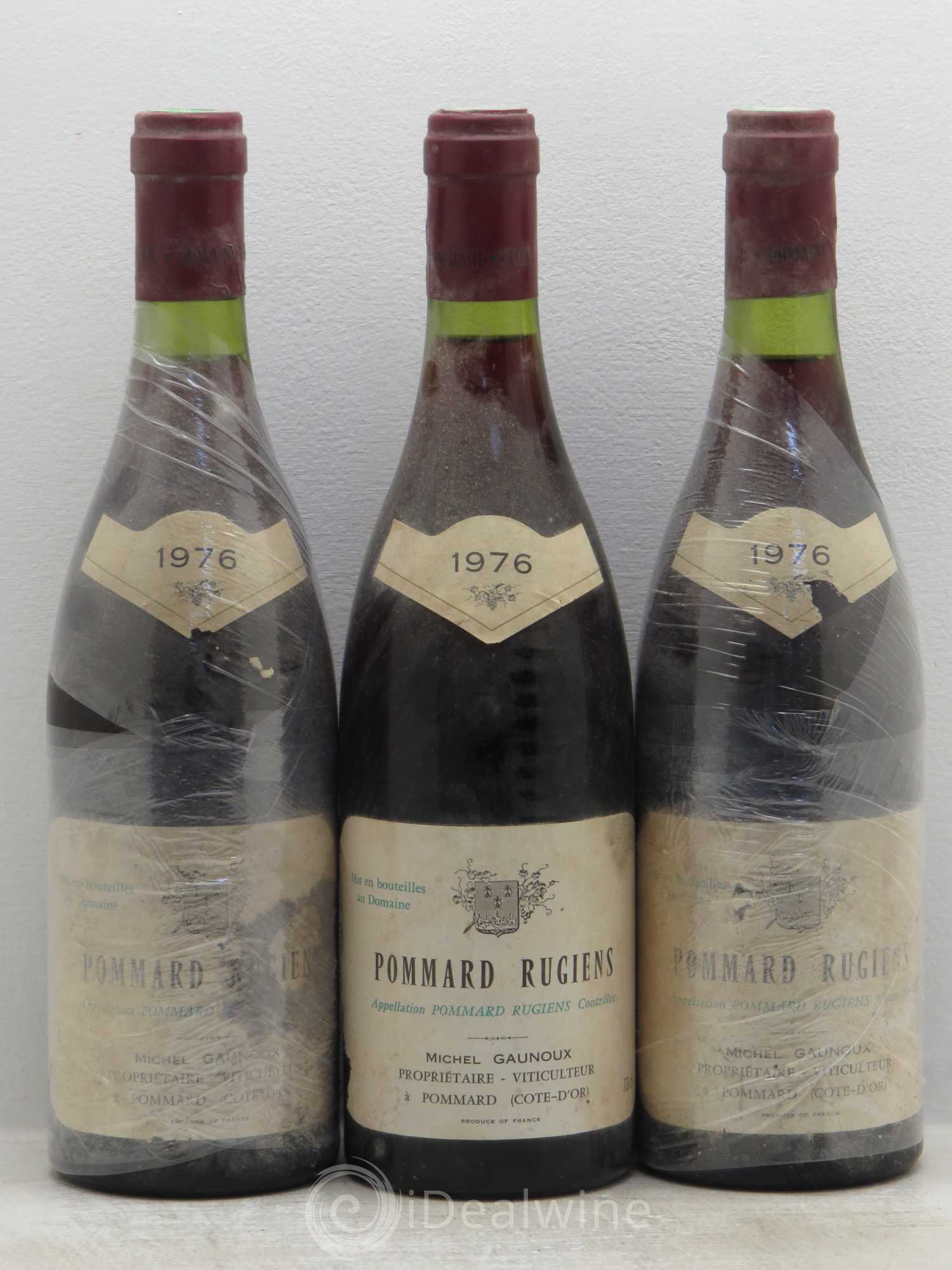 Pommard 1er Cru Rugiens François Gaunoux (Domaine) 1976 - Lot de 3 bouteilles - 0