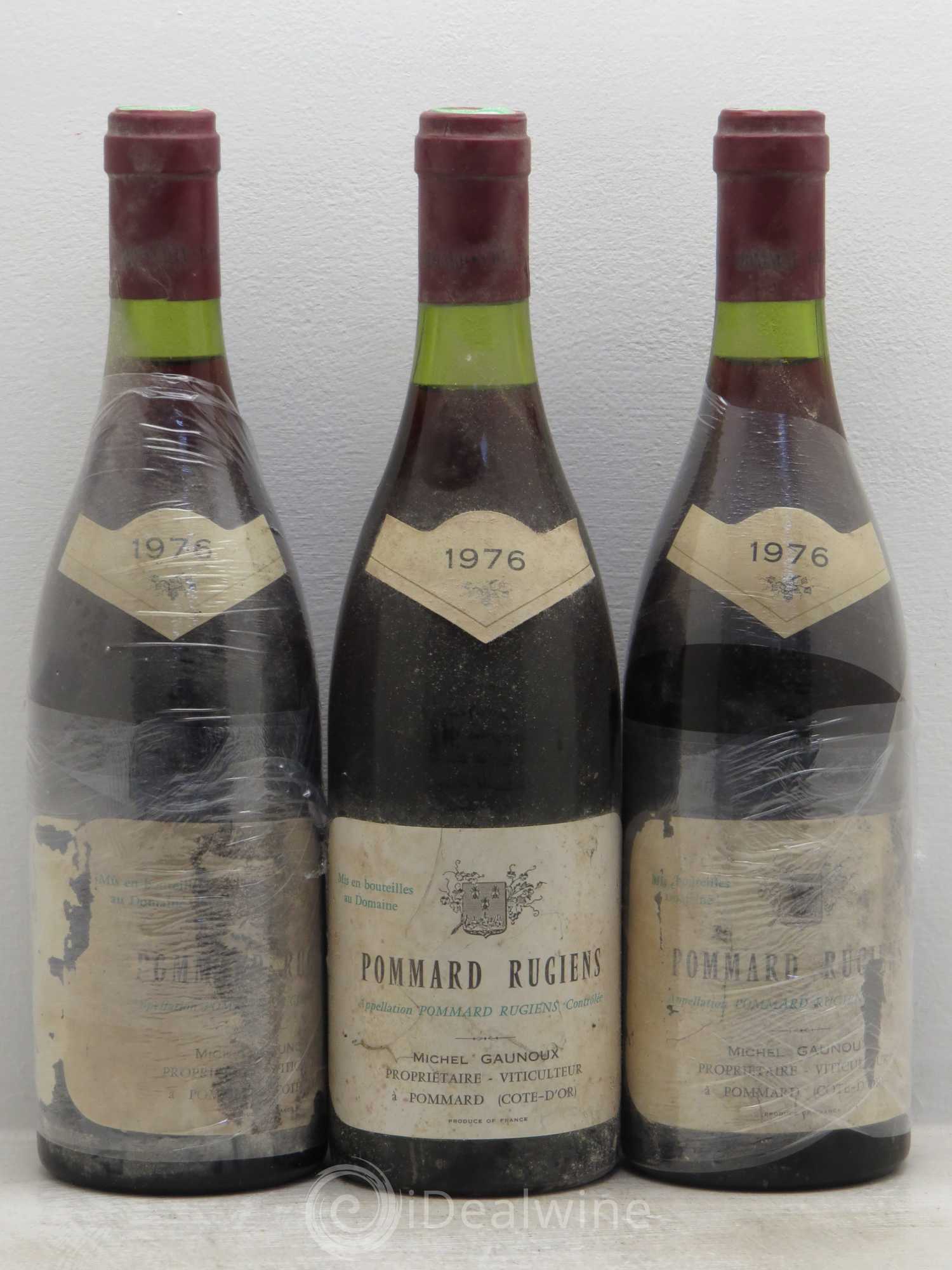 Pommard 1er Cru Rugiens François Gaunoux (Domaine) 1976 - Lot de 3 bouteilles - 0