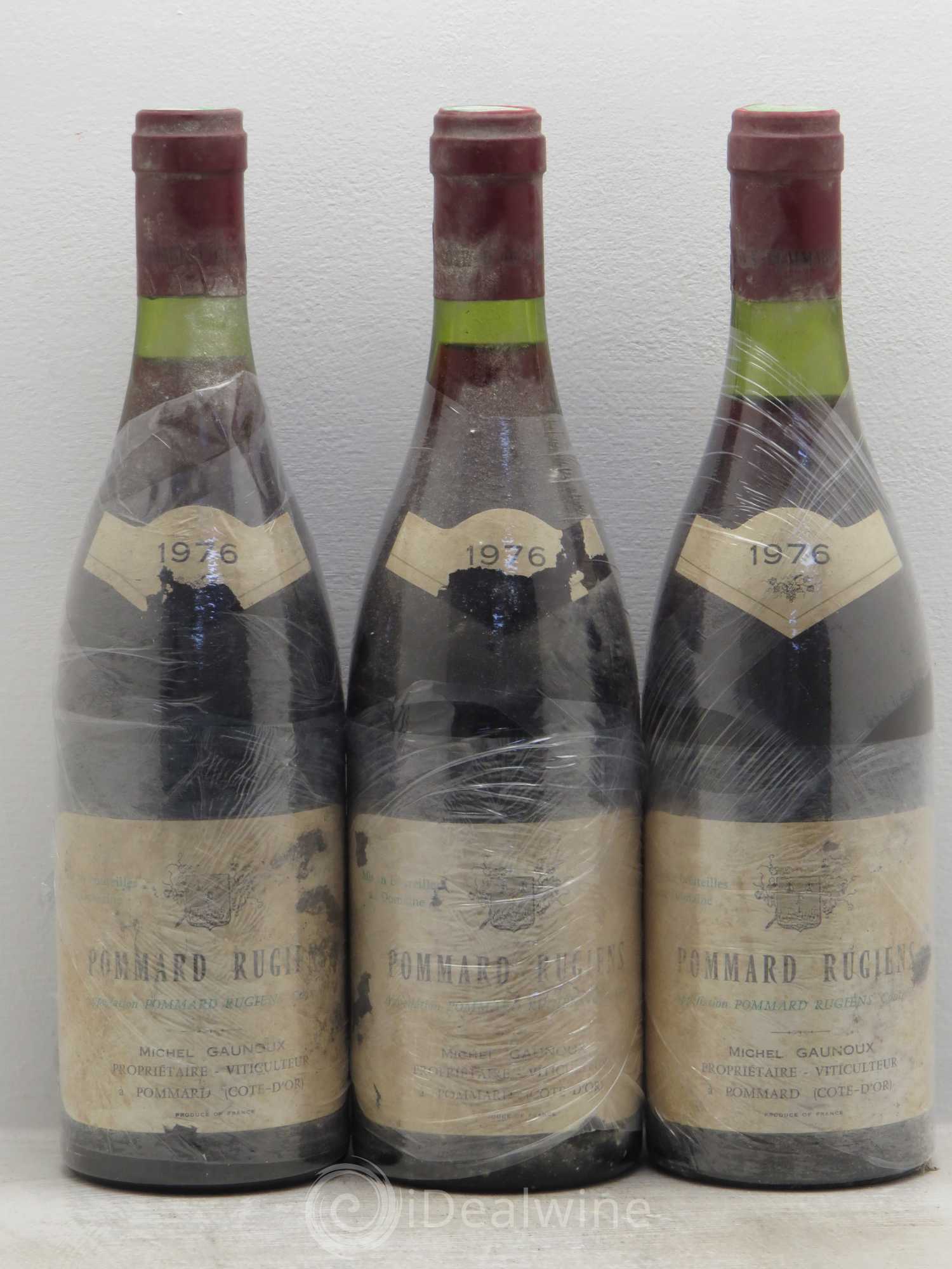 Pommard 1er Cru Rugiens François Gaunoux (Domaine) 1976 - Lot de 3 bouteilles - 0