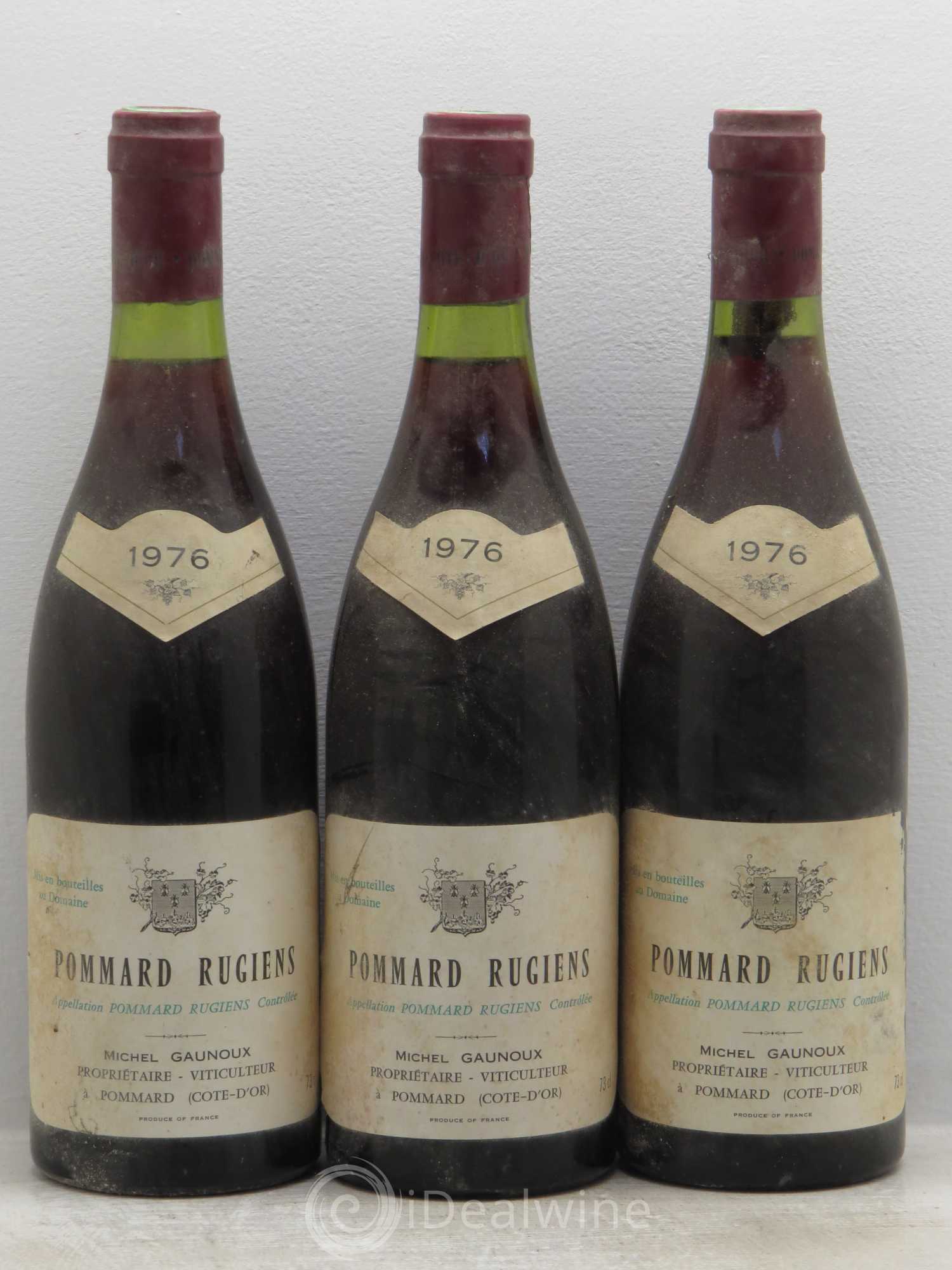 Pommard 1er Cru Rugiens François Gaunoux (Domaine) 1976 - Lot de 3 bouteilles - 0