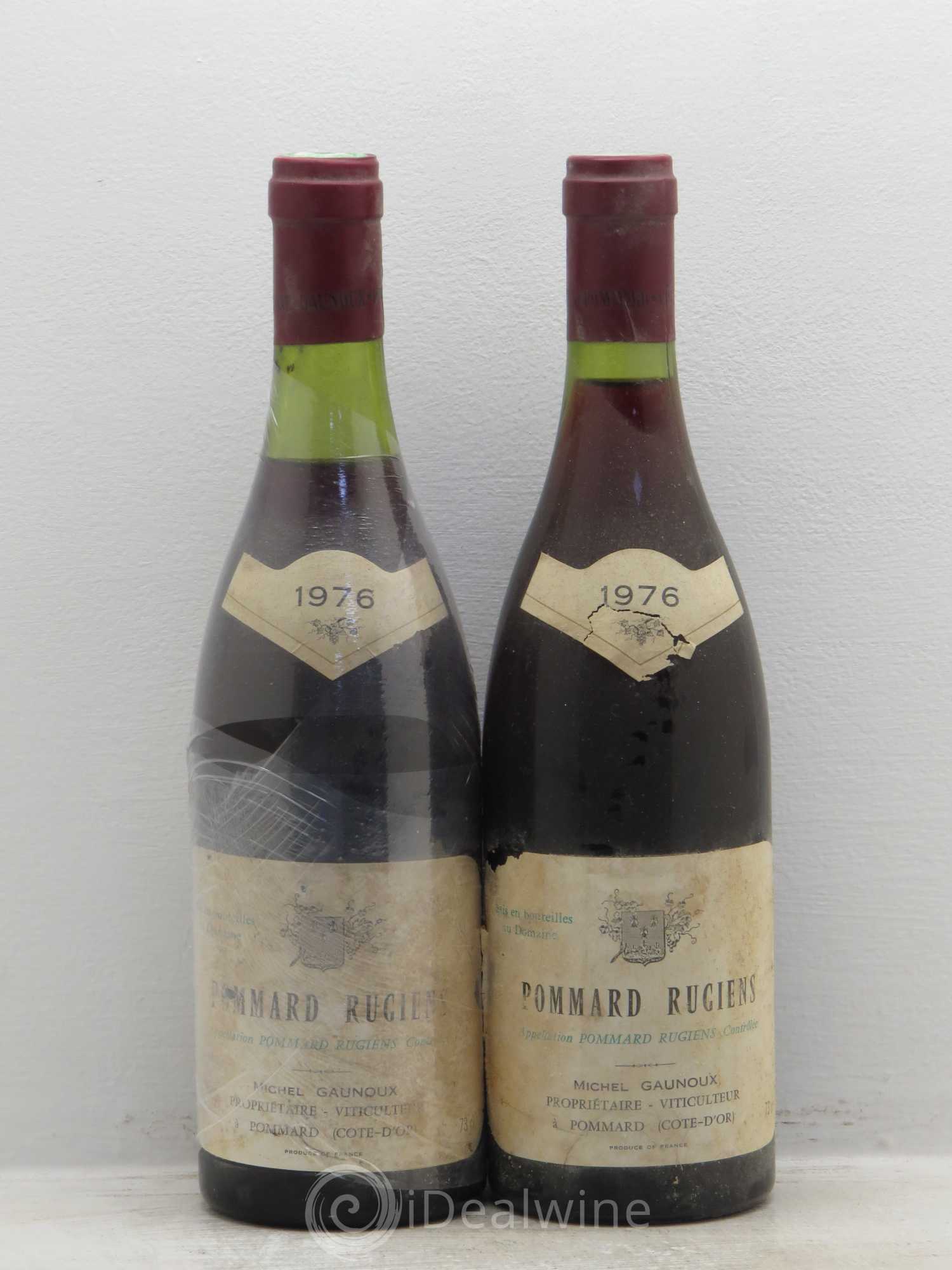 Pommard 1er Cru Rugiens François Gaunoux (Domaine) 1976 - Lot de 2 bouteilles - 0