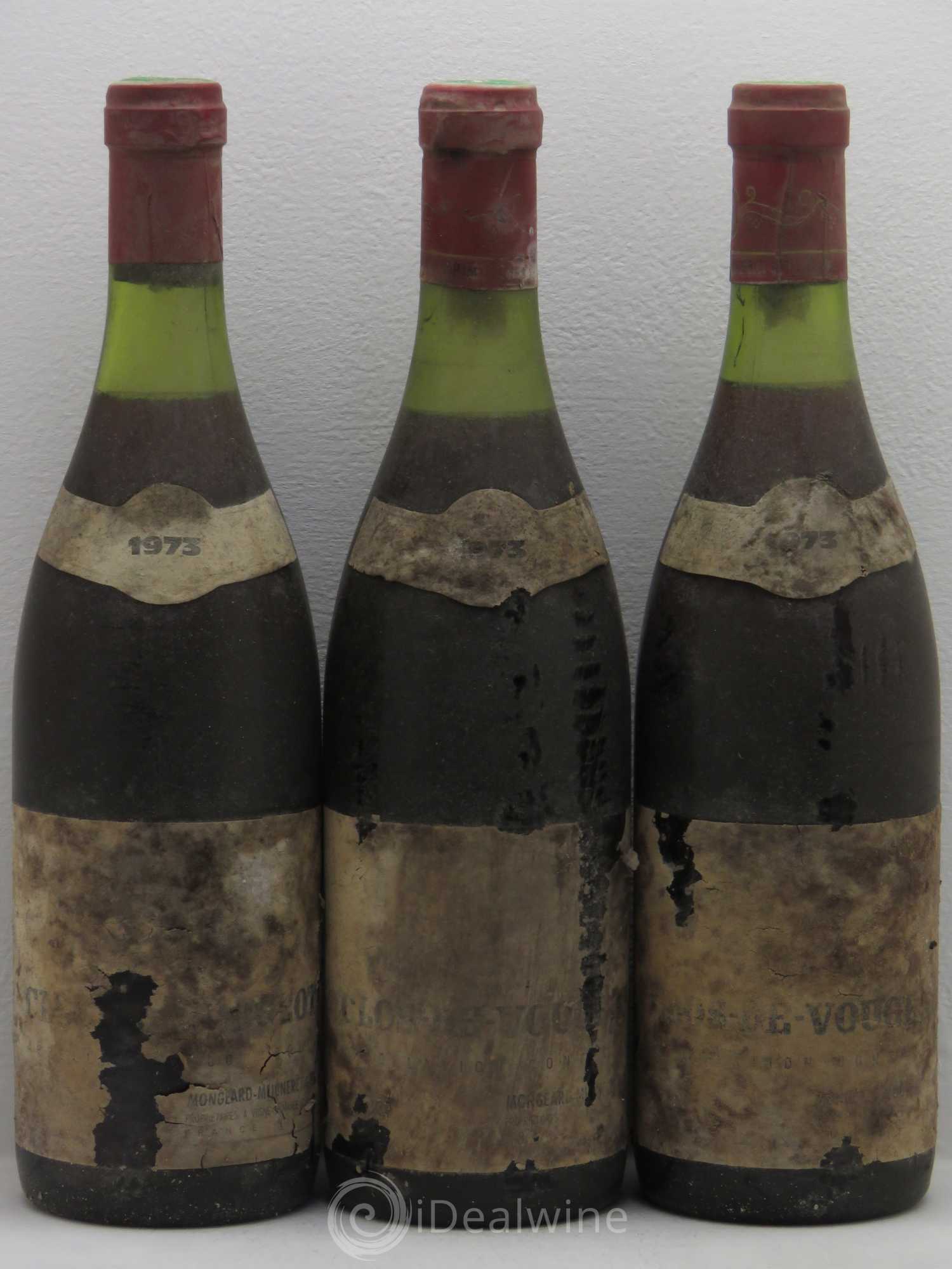 Clos de Vougeot Grand Cru Mongeard-Mugneret (Domaine) 1973 - Lot de 3 bouteilles - 0