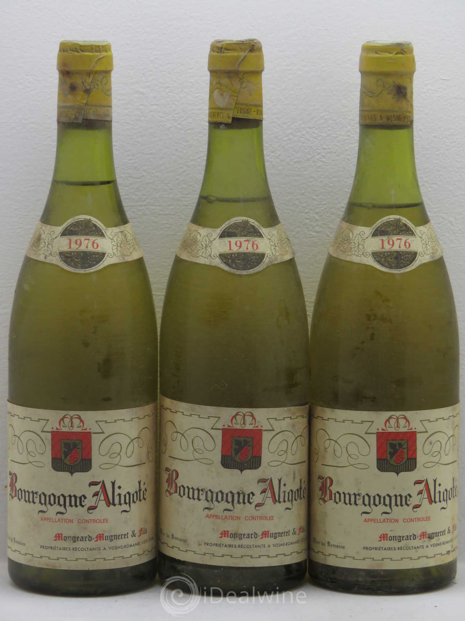 Bourgogne Aligoté Domaine Mongeard-Mugneret 1976 - Posten von 3 Flaschen - 0