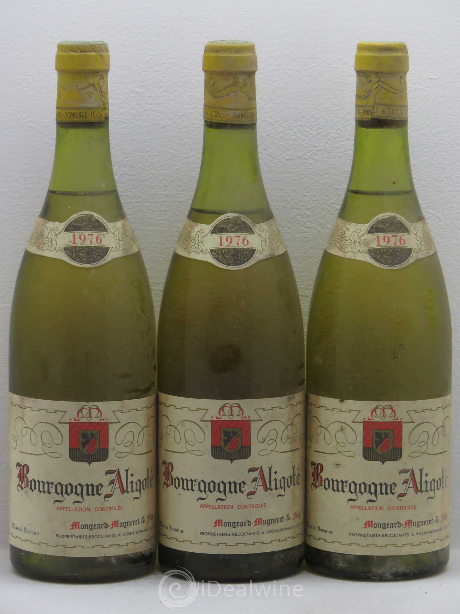 Bourgogne Aligoté Domaine Mongeard-Mugneret 1976 - Posten von 3 Flaschen - 0