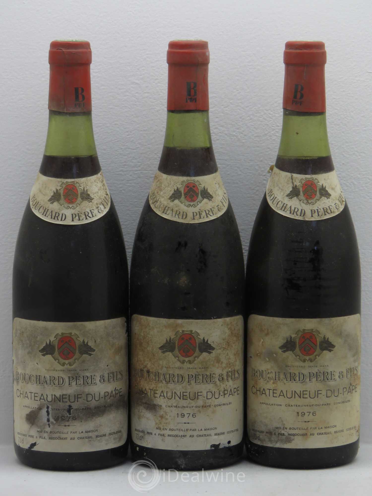 Châteauneuf-du-Pape Domaine Bouchard 1976 - Lot de 3 bouteilles - 0