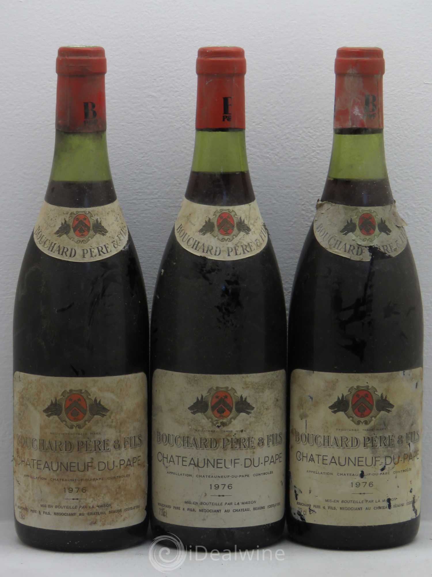 Châteauneuf-du-Pape Domaine Bouchard 1976 - Lot de 3 bouteilles - 0