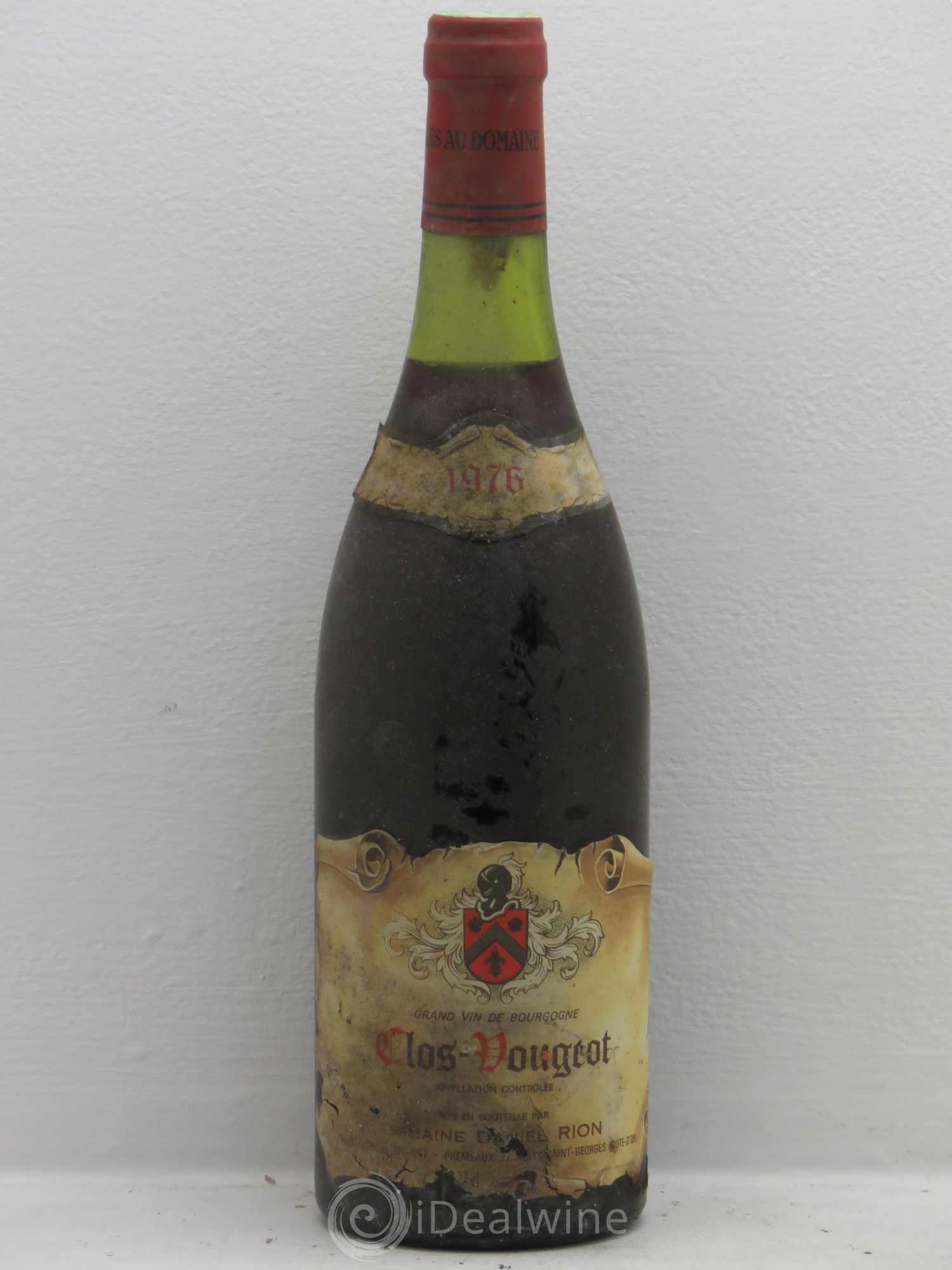 Clos de Vougeot Grand Cru Domaine Daniel Rion 1976 - Lot de 1 bouteille - 0