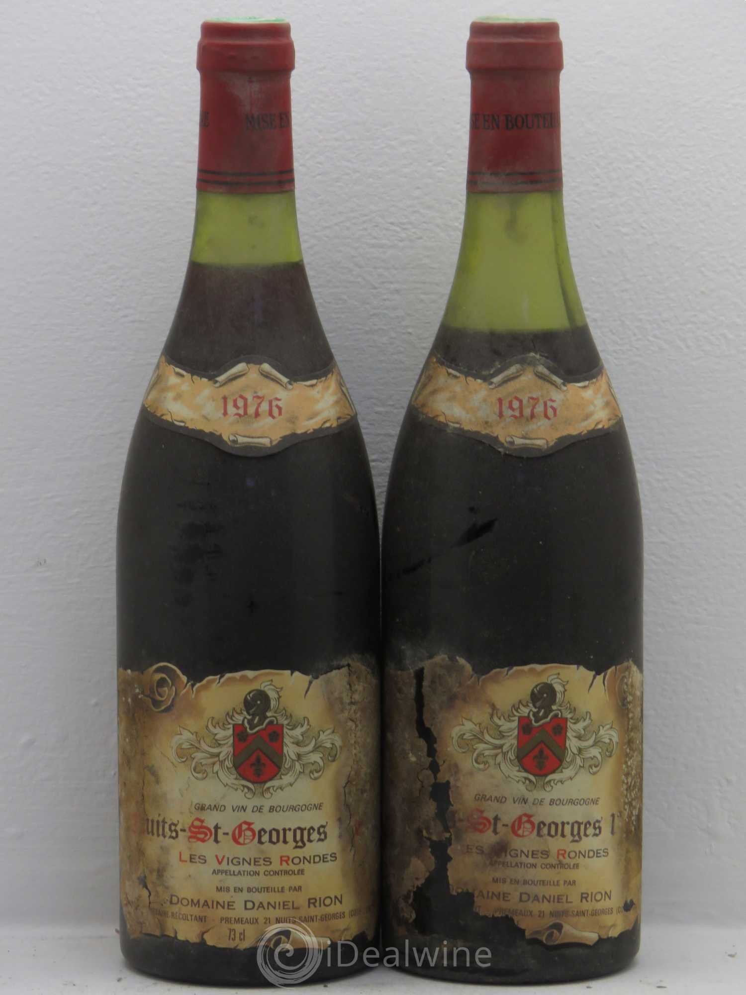 Nuits-Saint-Georges 1er Cru Les Vignes Rondes Domaine Daniel Rion 1976 - Lot de 2 bouteilles - 0
