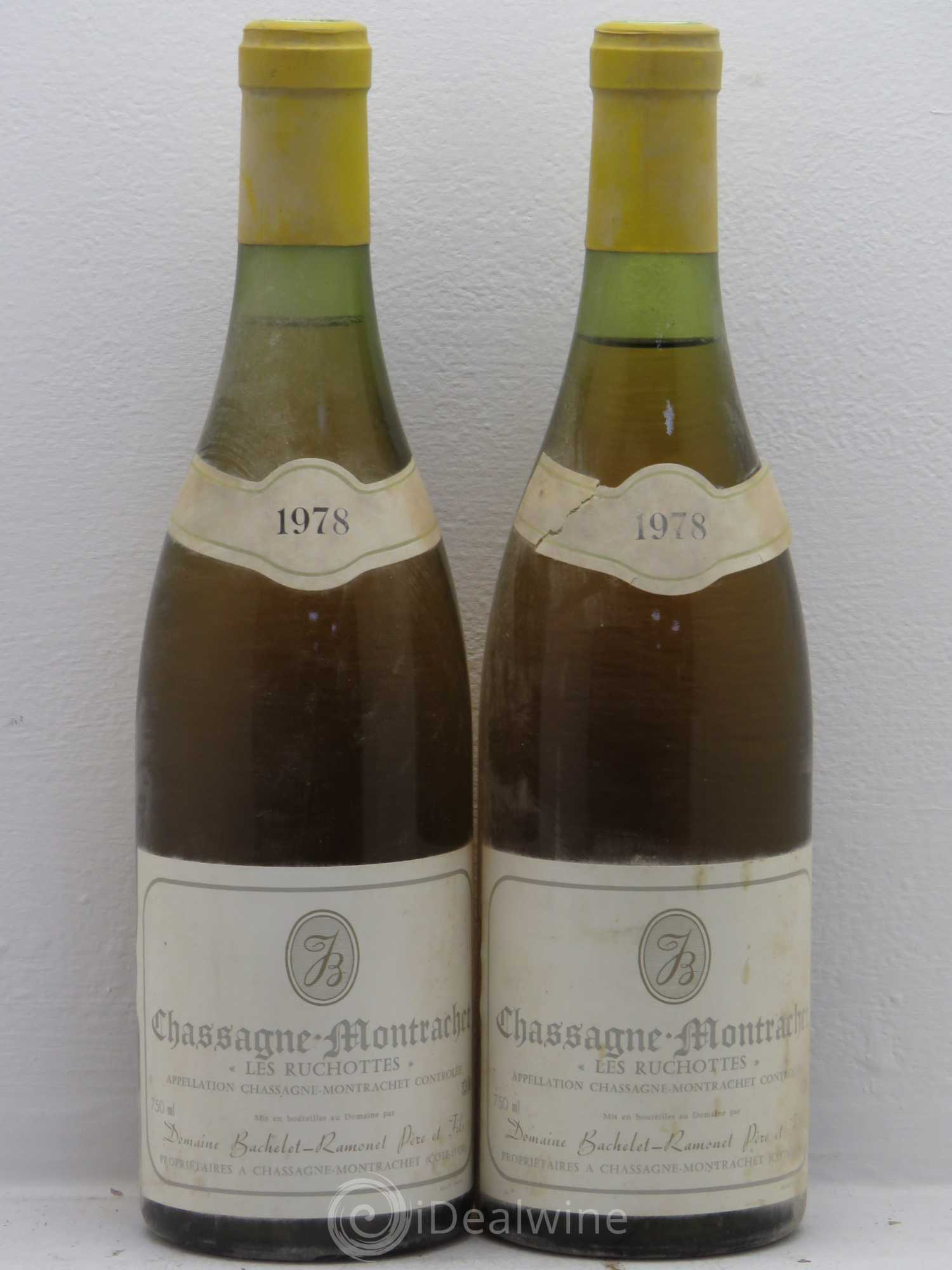 Chassagne-Montrachet 1er Cru Les Ruchottes Domaine Bachelet-Ramonet 1978 - Lot de 2 bouteilles - 0
