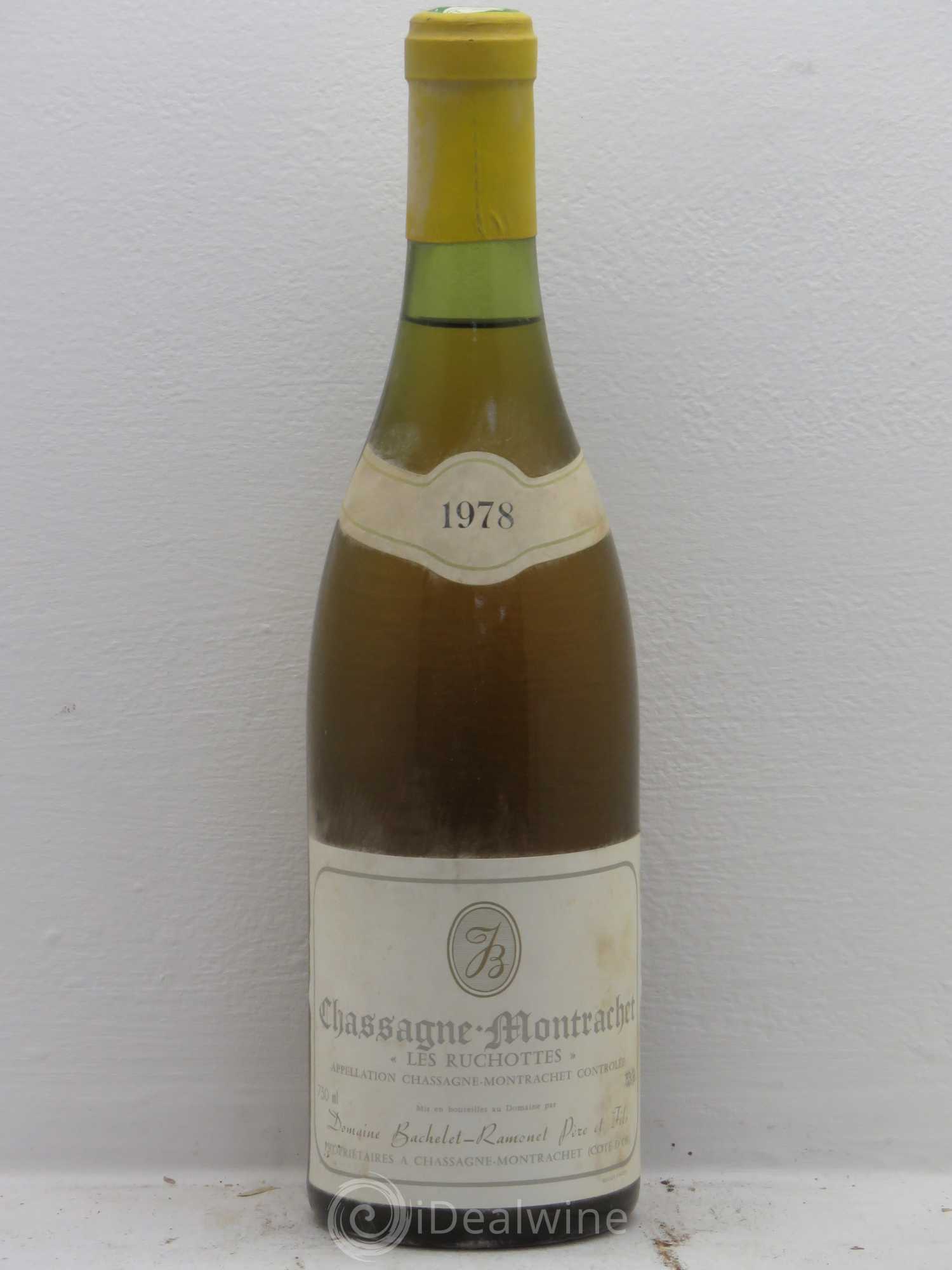 Chassagne-Montrachet 1er Cru Les Ruchottes Domaine Bachelet-Ramonet 1978 - Lot de 1 bouteille - 0