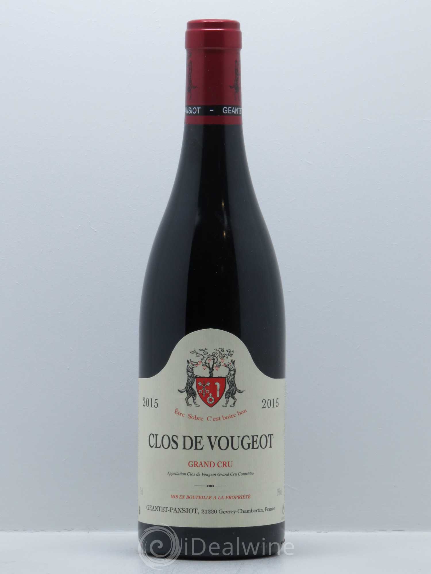 Clos de Vougeot Grand Cru Geantet-Pansiot 2015 - Lot de 1 bouteille - 0