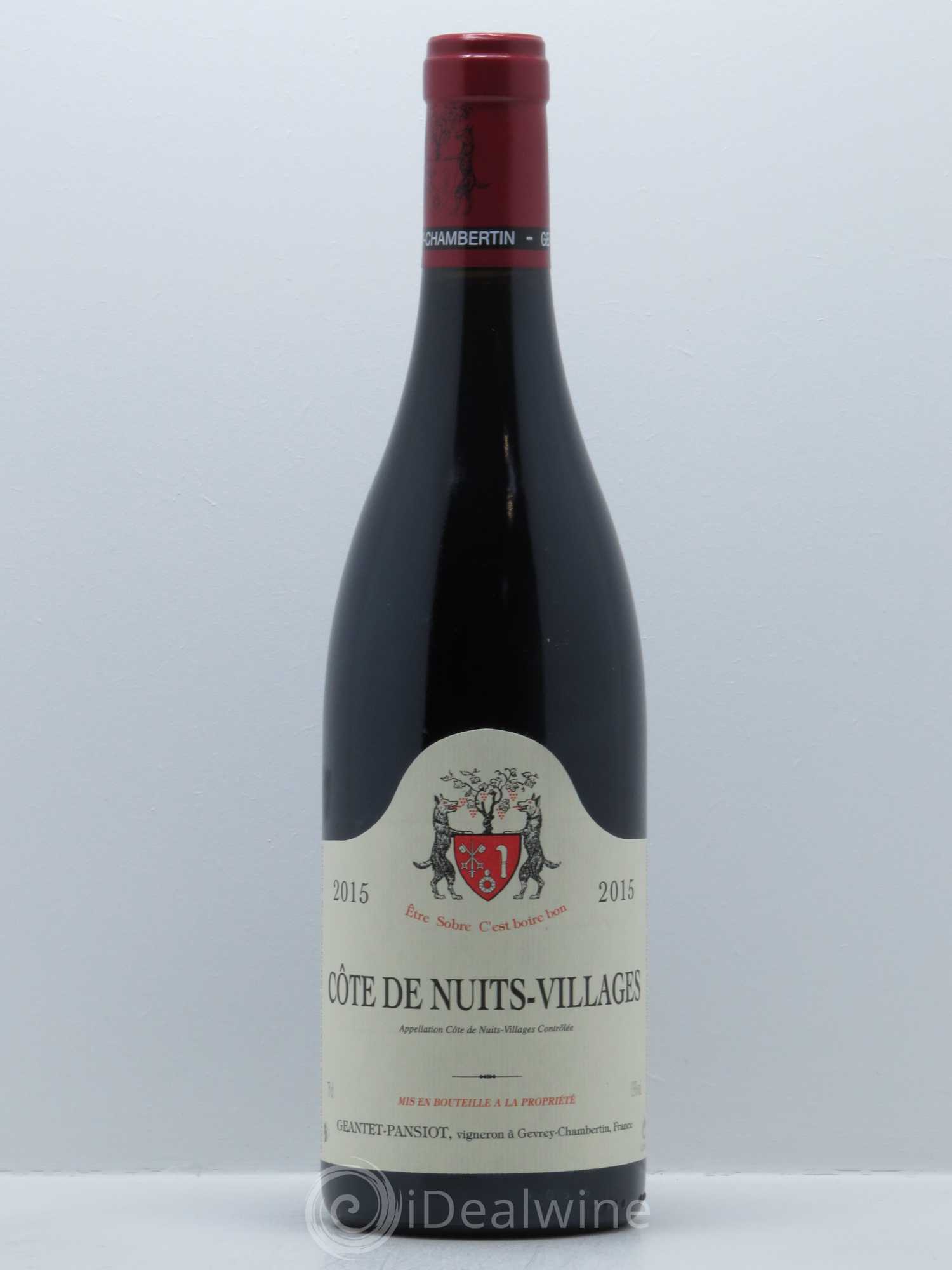 Côte de Nuits-Villages Geantet-Pansiot 2015 - Lot de 1 bouteille - 0