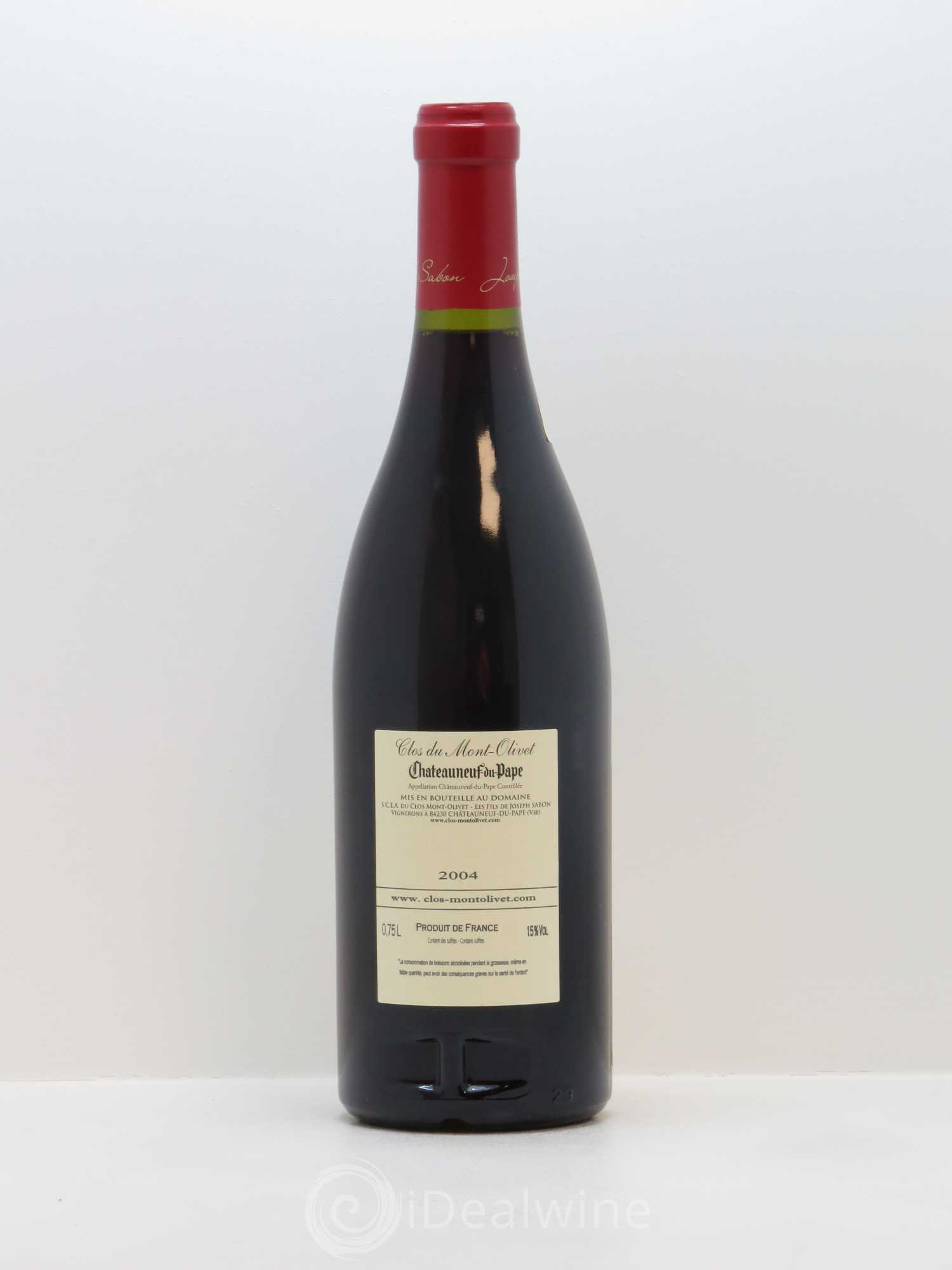 Châteauneuf-du-Pape Clos du Mont-Olivet 2004 - Lot de 1 bouteille - 1