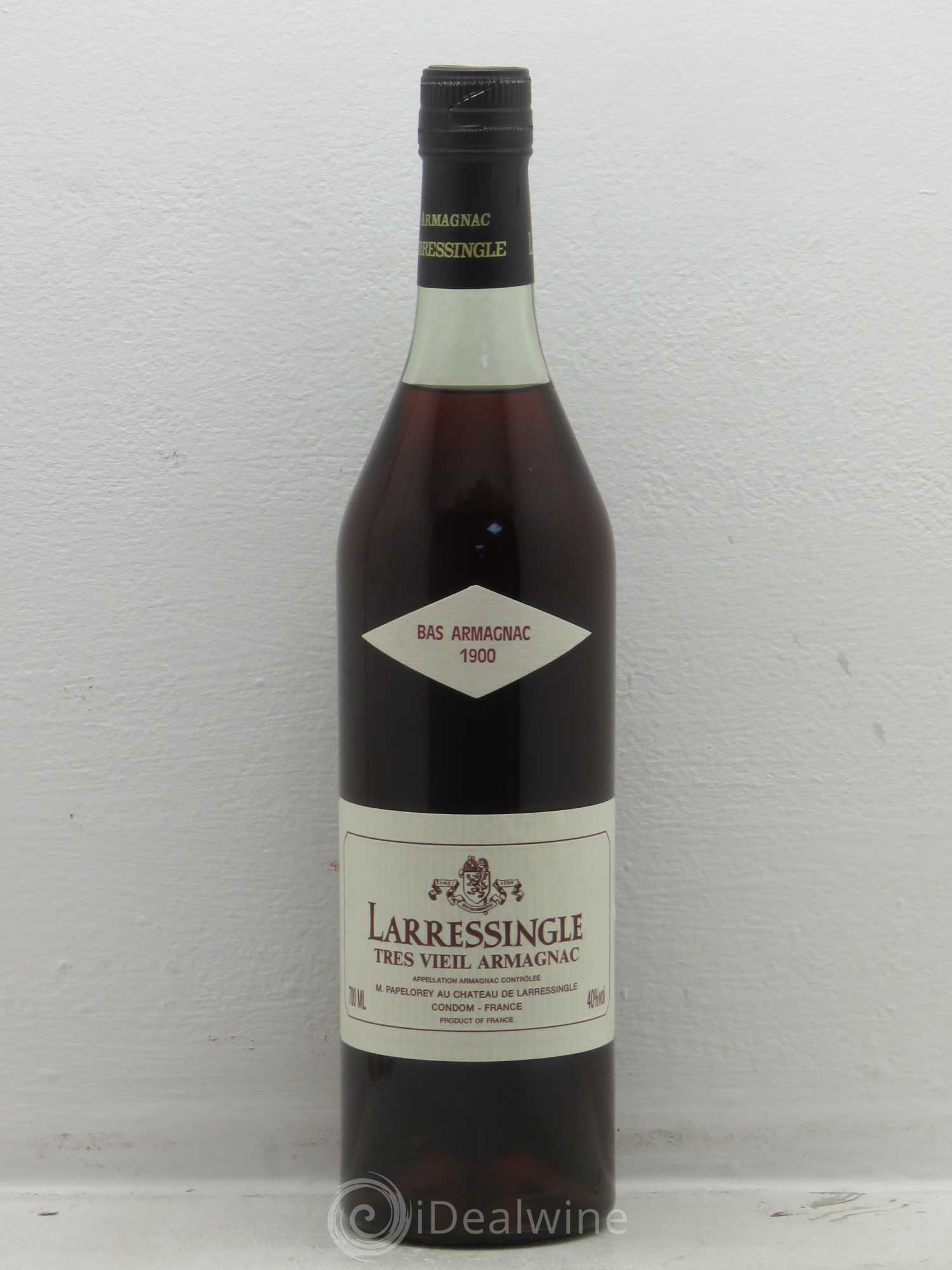 Armagnac Larressingle bas armagnac 1900 - Posten von 1 Flasche - 0