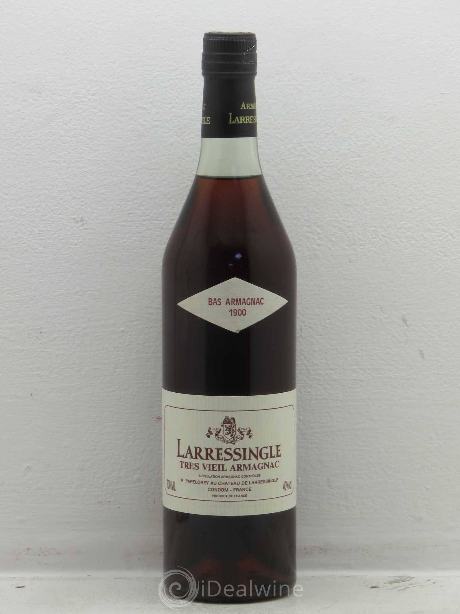 Armagnac Larressingle bas armagnac 1900 - Posten von 1 Flasche - 0