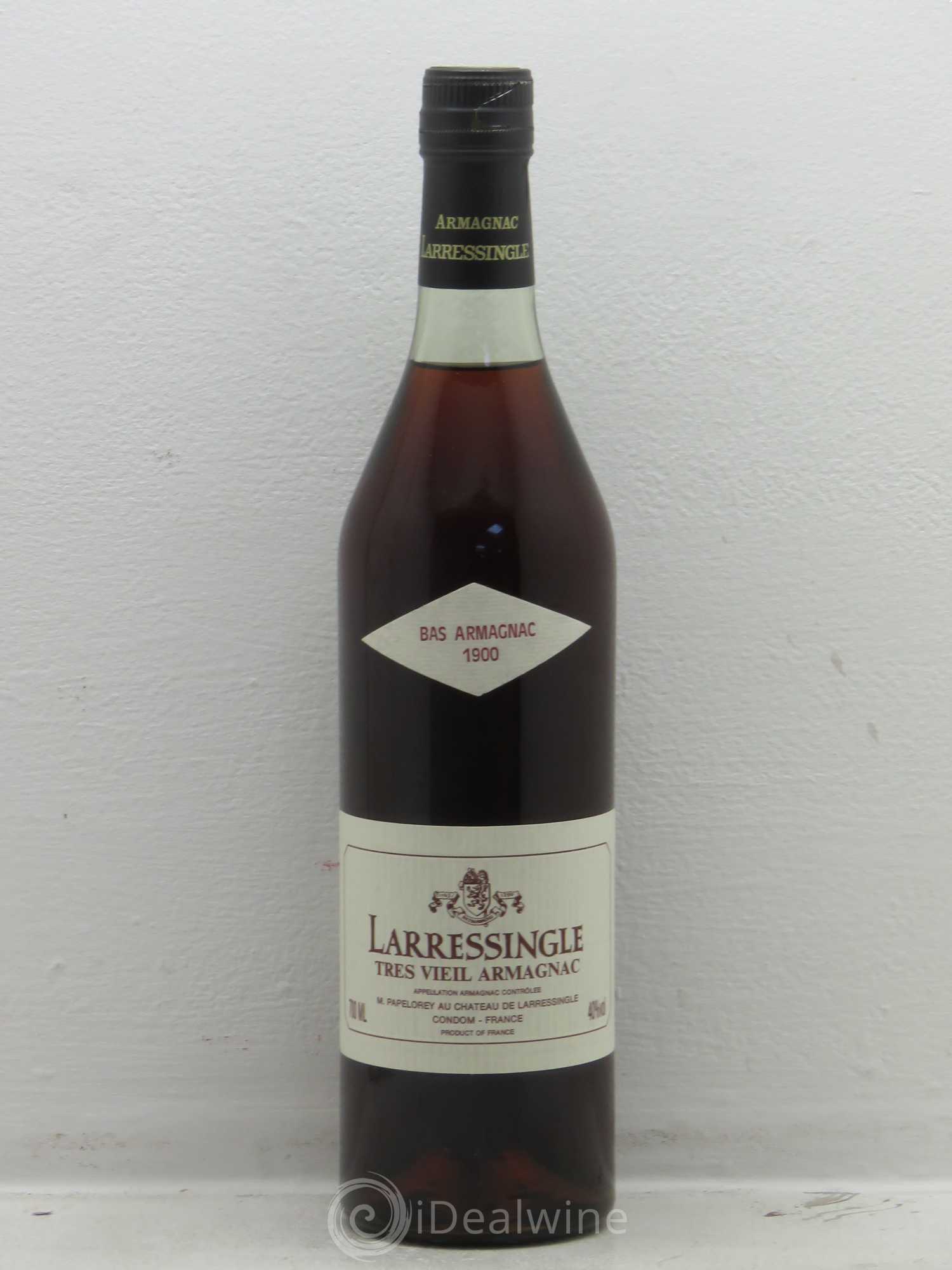 Armagnac Larressingle bas armagnac 1900 - Posten von 1 Flasche - 0
