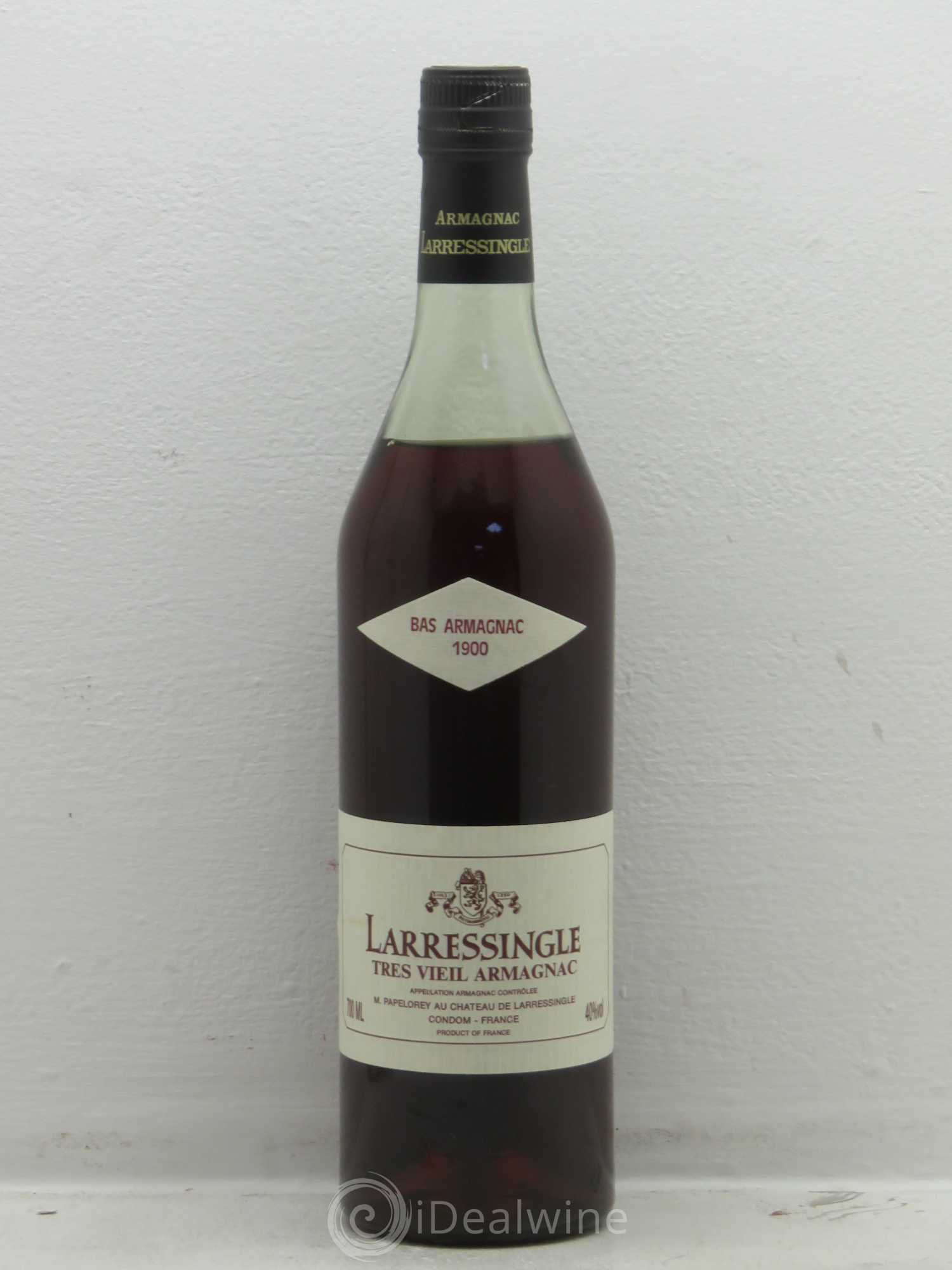 Armagnac Larressingle bas armagnac 1900 - Posten von 1 Flasche - 0