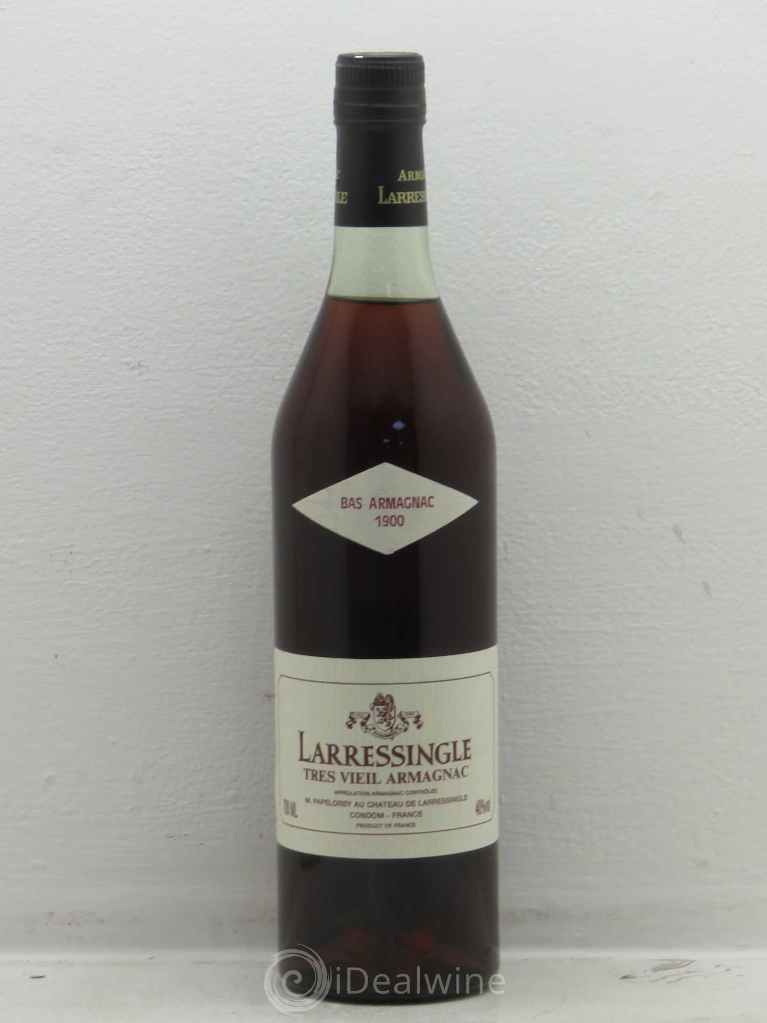 Armagnac Larressingle bas armagnac 1900 - Posten von 1 Flasche - 0