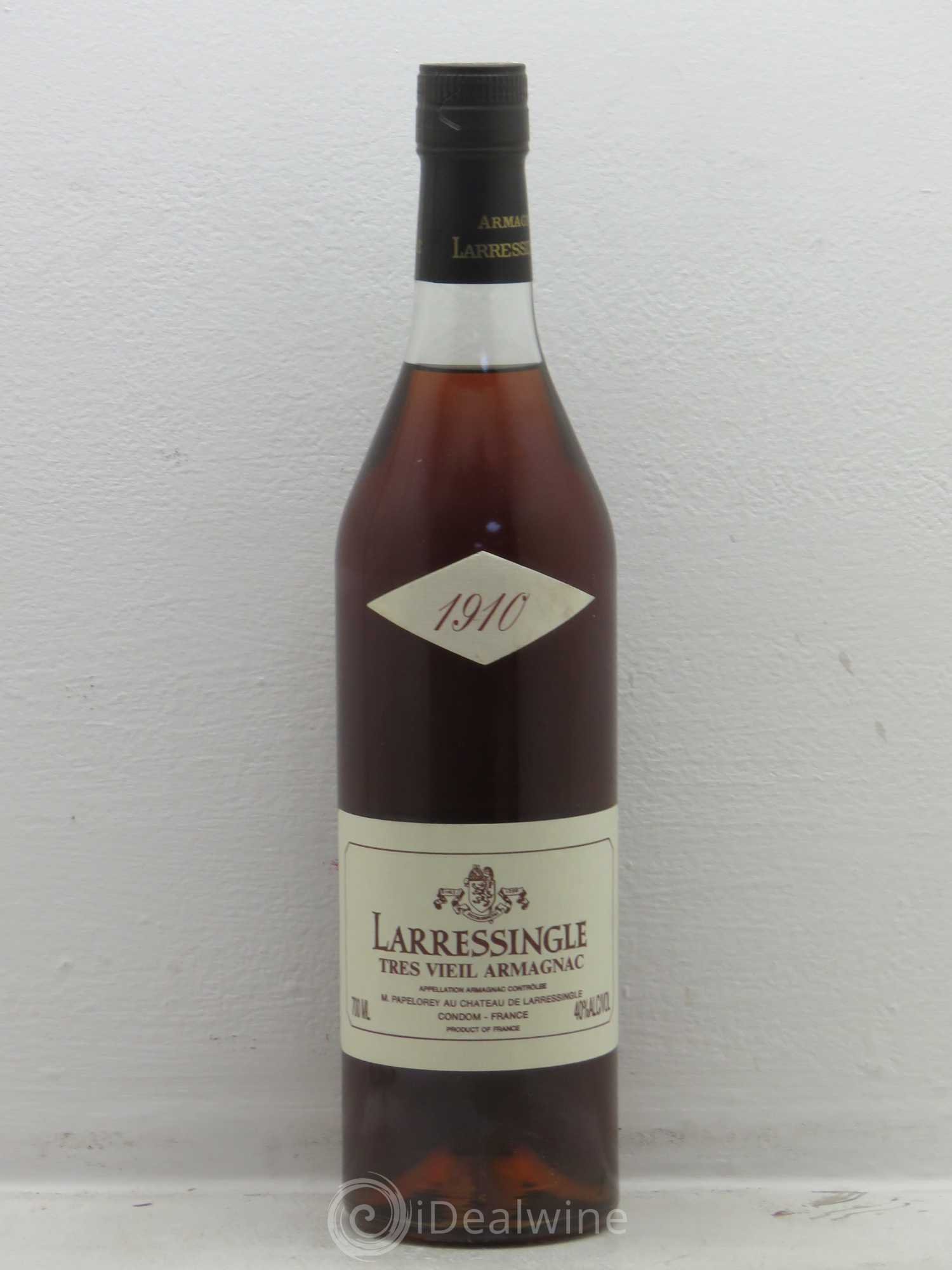 Armagnac Larressingle 1910 - Posten von 1 Flasche - 0