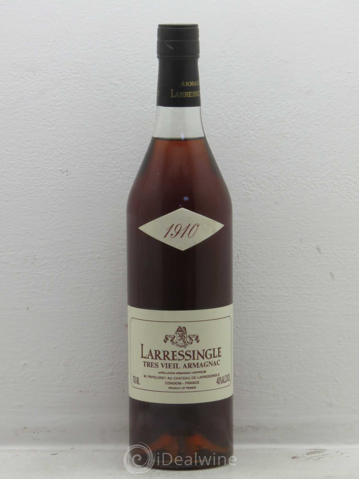 Armagnac Larressingle 1910 - Posten von 1 Flasche - 0