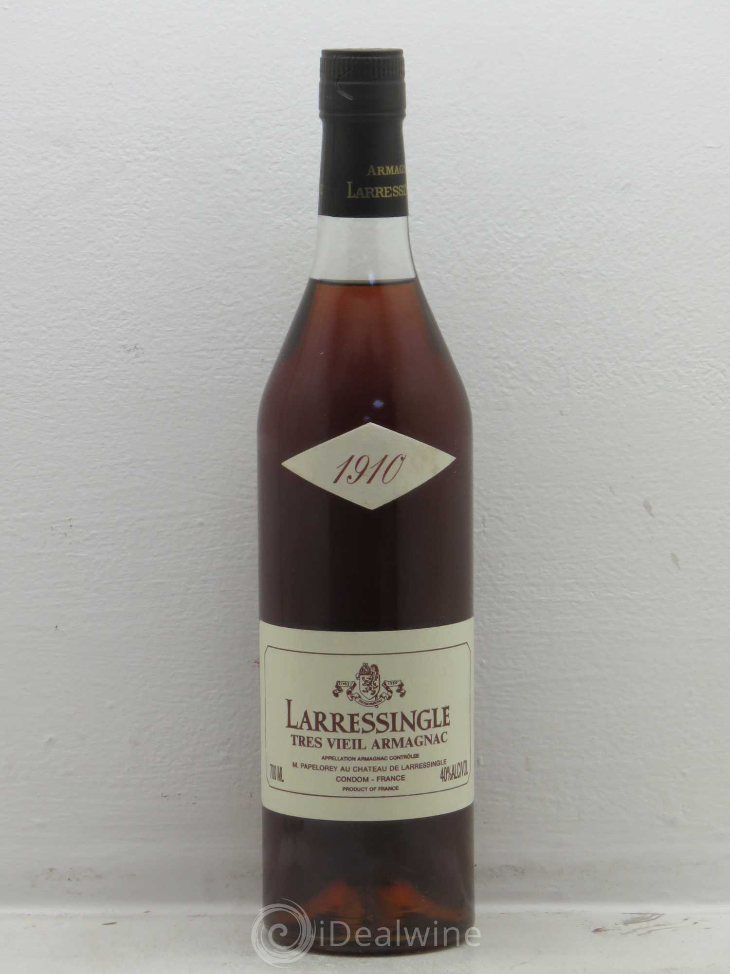 Armagnac Larressingle 1910 - Posten von 1 Flasche - 0
