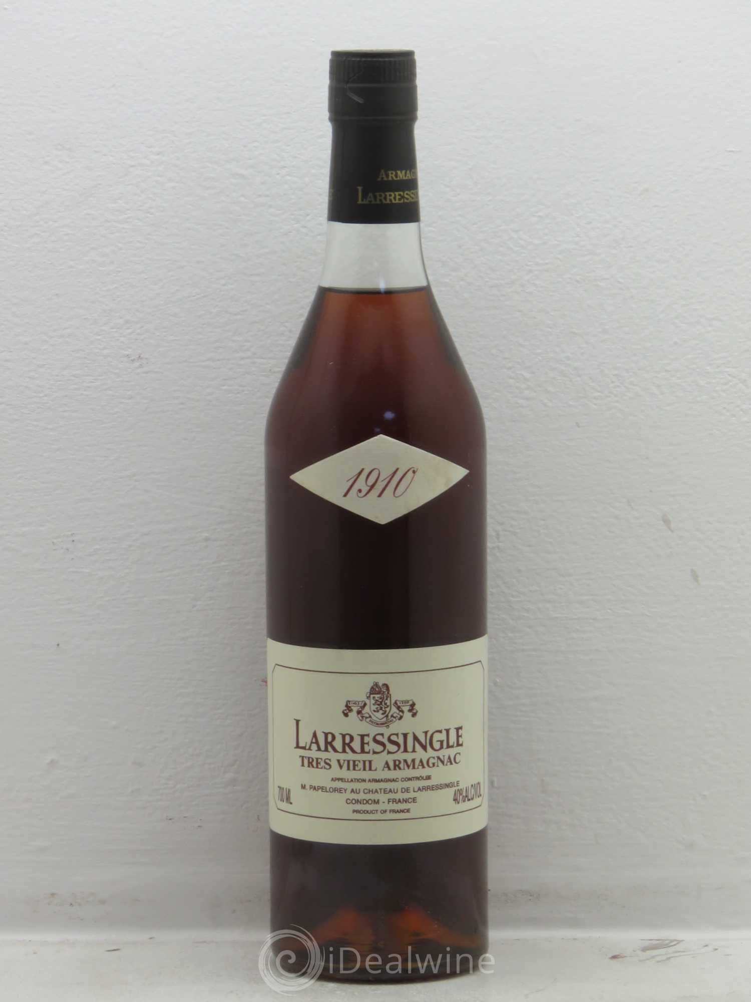 Armagnac Larressingle 1910 - Posten von 1 Flasche - 0