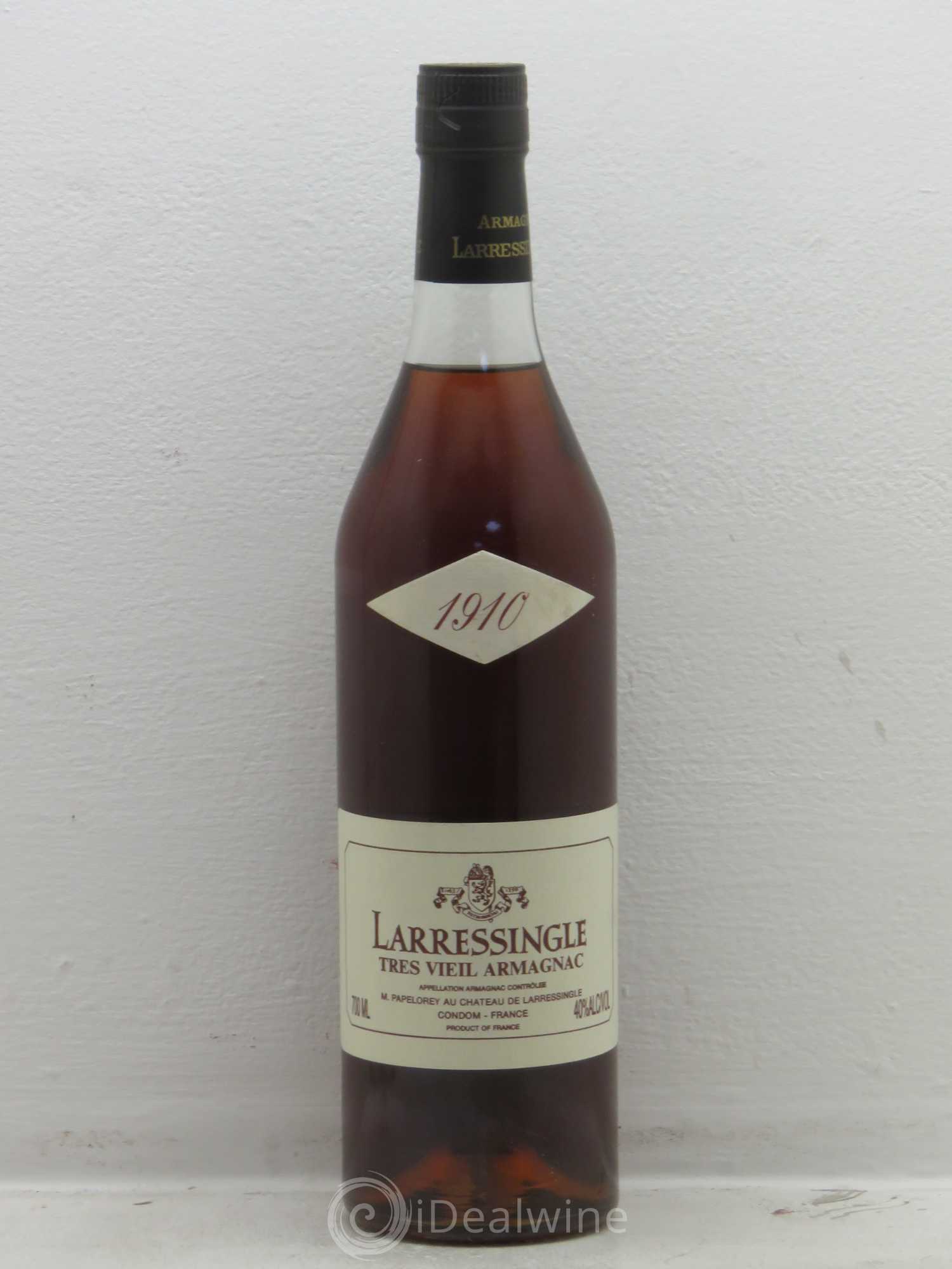 Armagnac Larressingle 1910 - Posten von 1 Flasche - 0