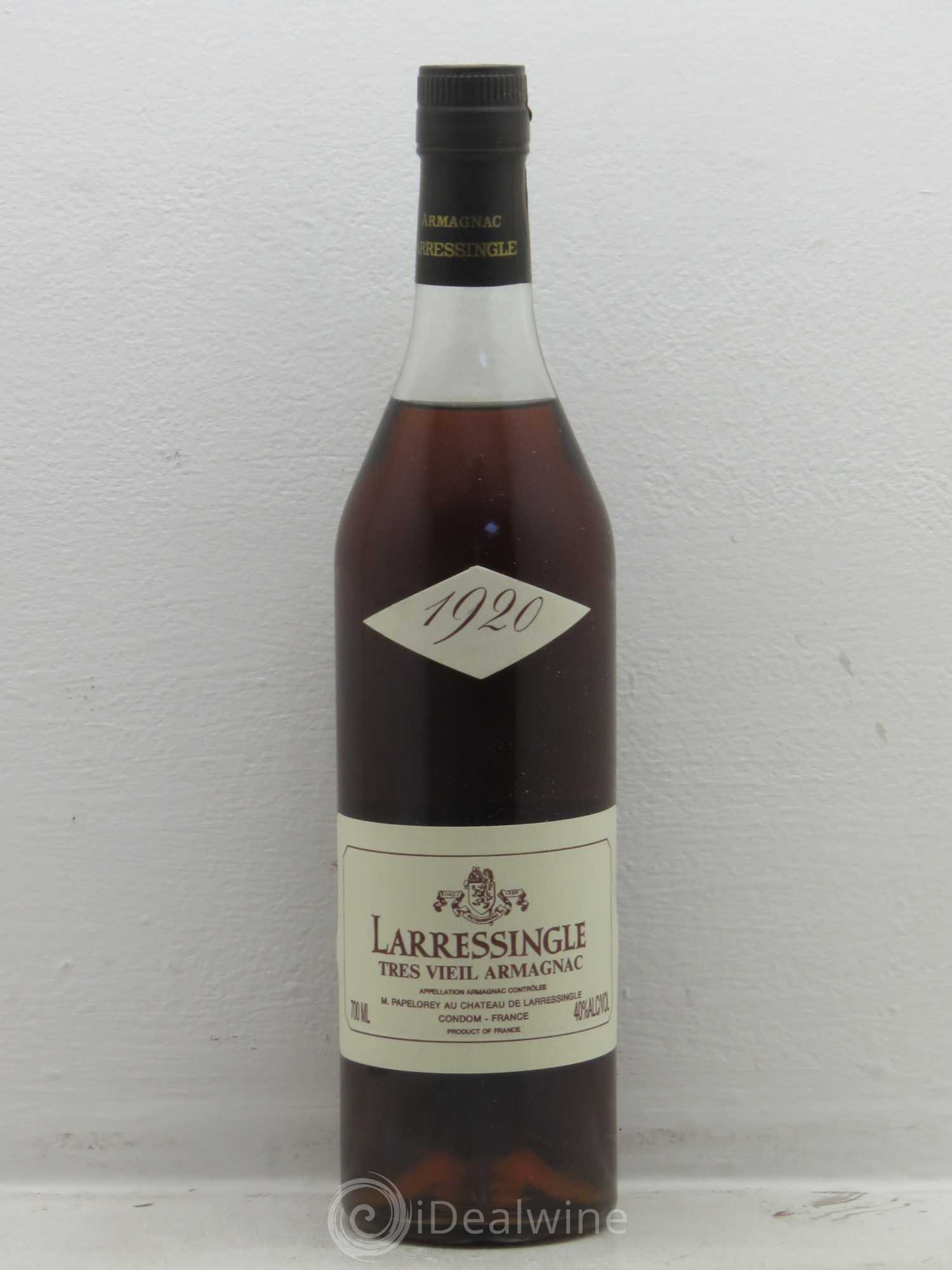 Armagnac Larressingle 1920 - Posten von 1 Flasche - 0