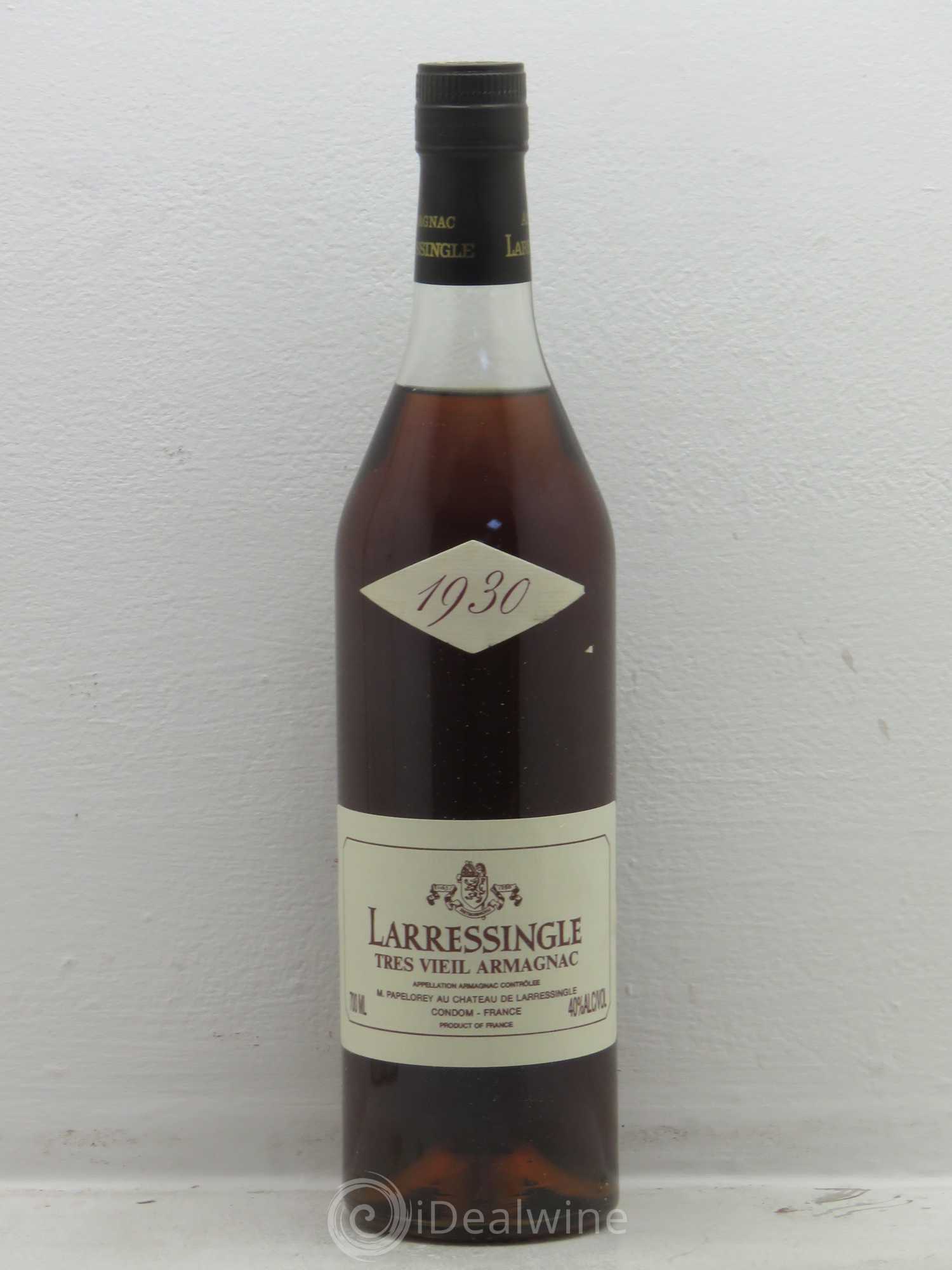 Armagnac Larressingle 1930 - Posten von 1 Flasche - 0