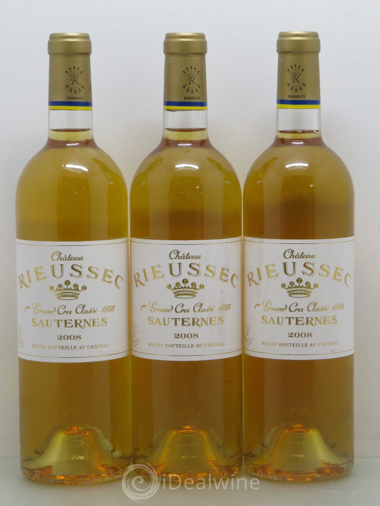 Château Rieussec 1er Grand Cru Classé 2008 - Lotto di 3 bottiglie - 0