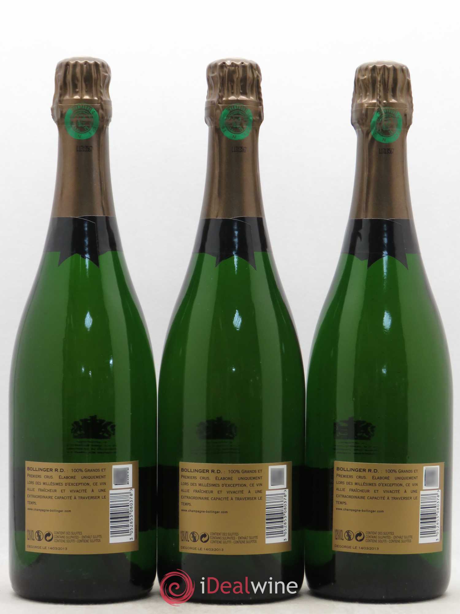 R.D. Extra-Brut Bollinger 1976 - Lot de 3 bouteilles - 1