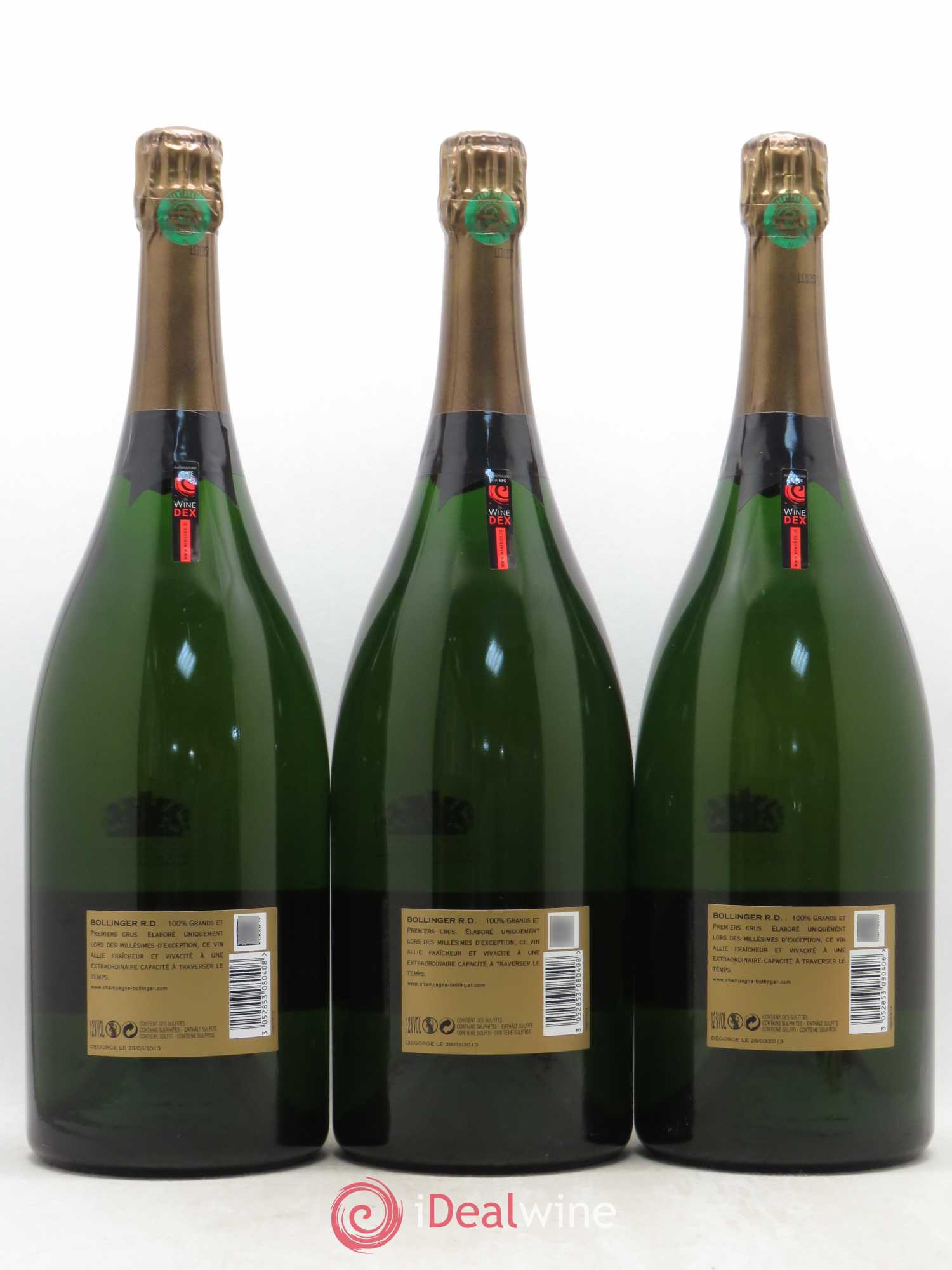 R.D. Extra-Brut Bollinger 1976 - Lot de 3 magnums - 1