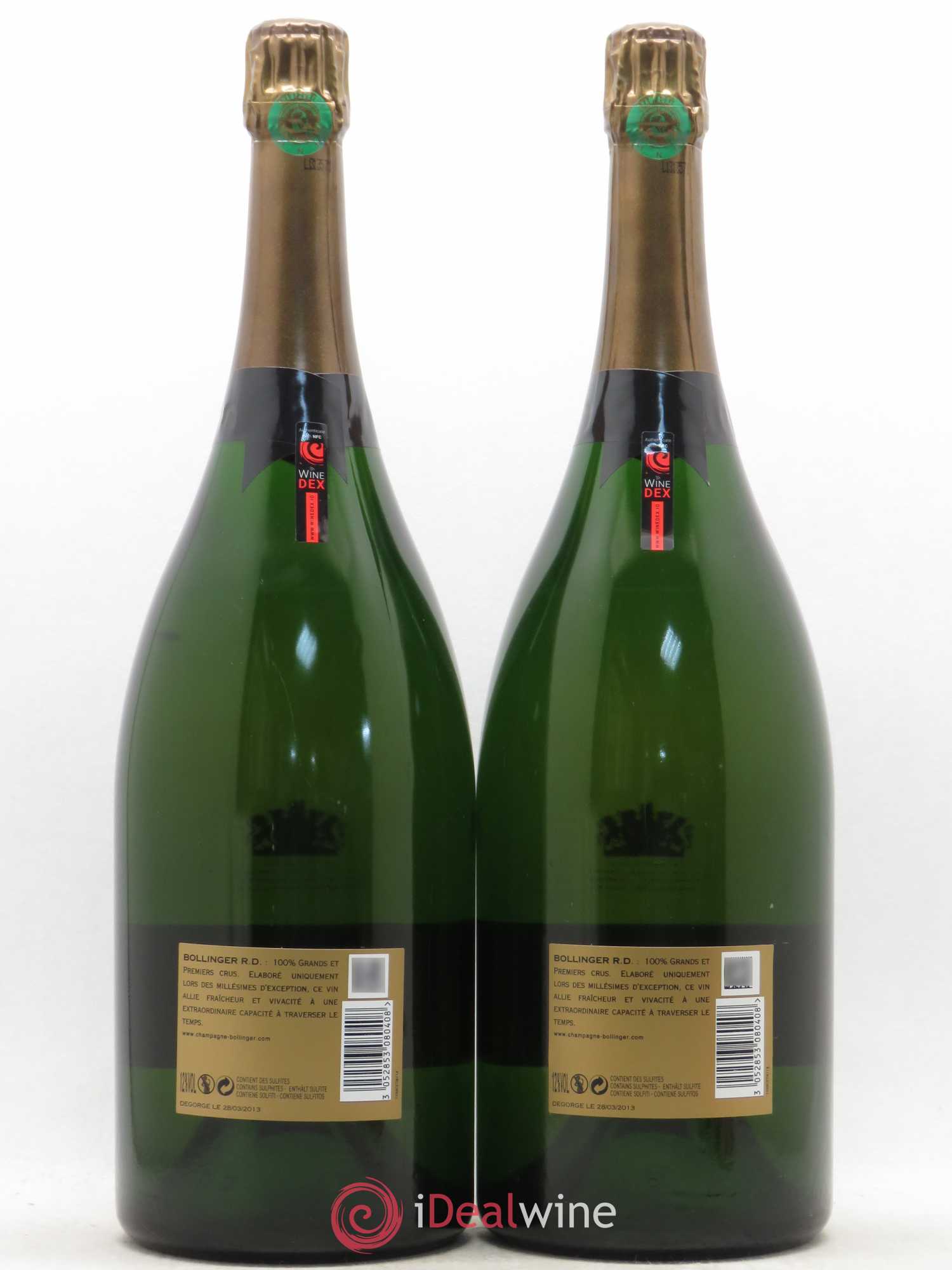 R.D. Extra-Brut Bollinger 1976 - Lot de 2 magnums - 1