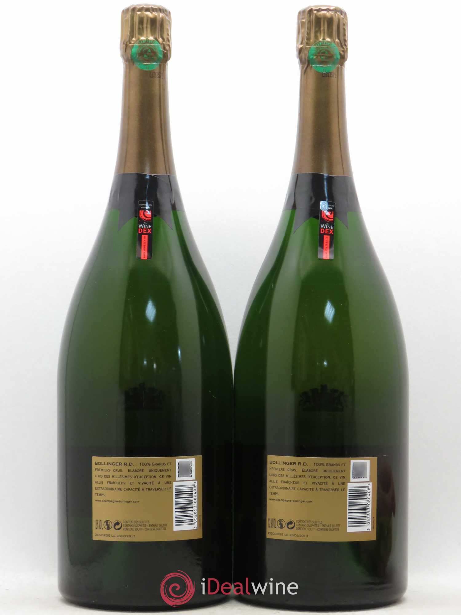 R.D. Extra-Brut Bollinger 1976 - Lot de 2 magnums - 1