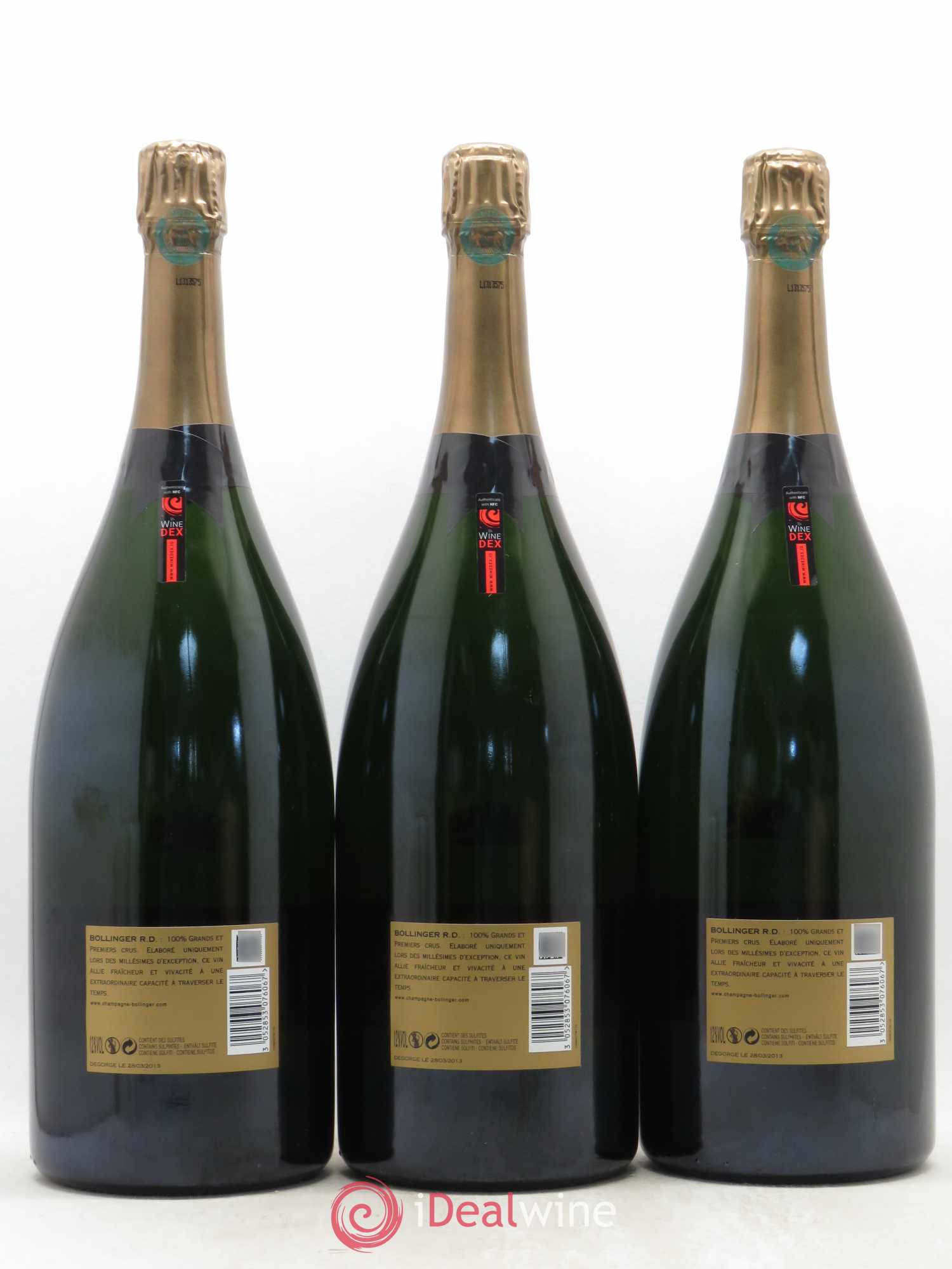 R.D. Extra-Brut Bollinger 1988 - Lot de 3 magnums - 1