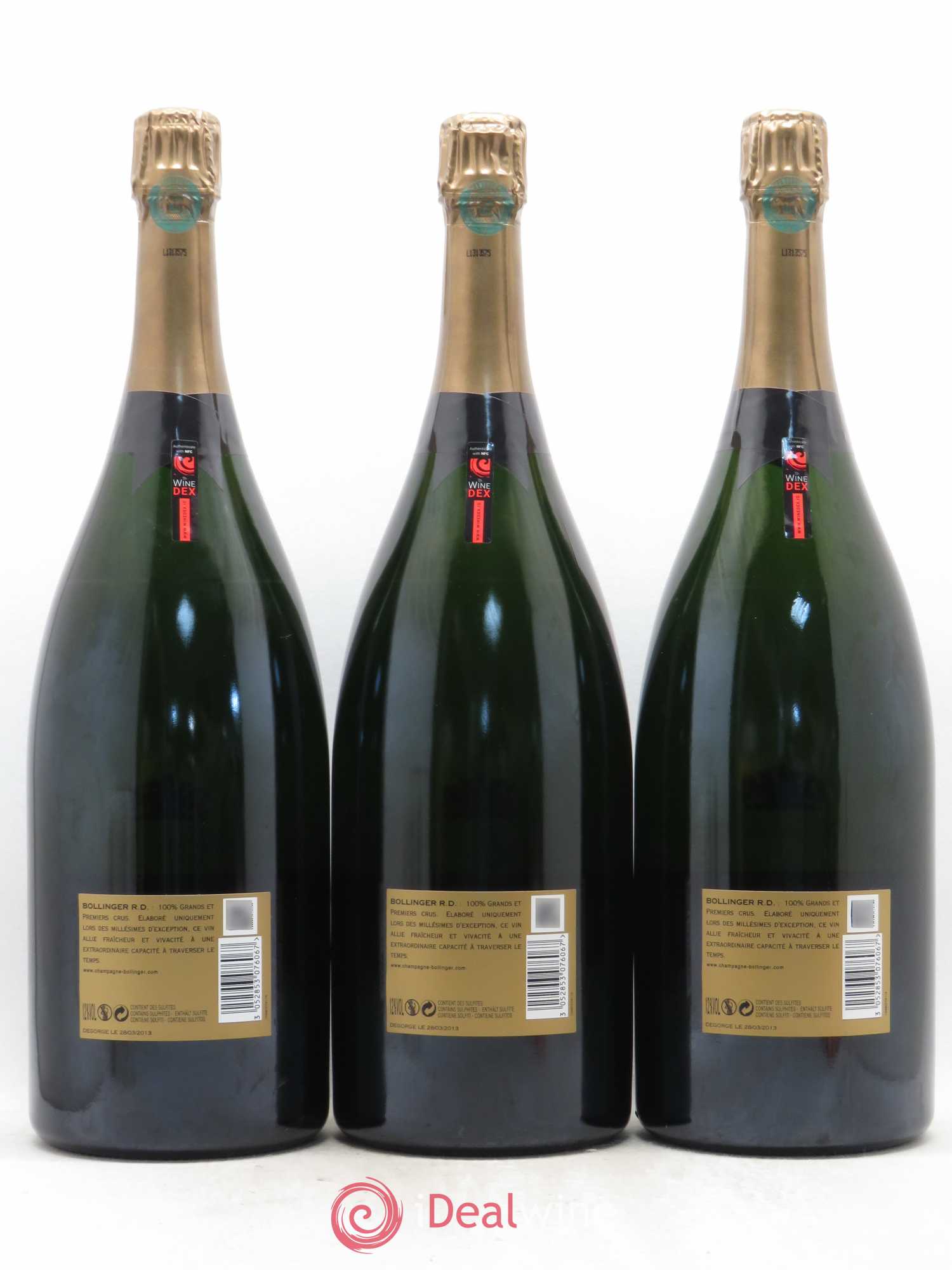 R.D. Extra-Brut Bollinger 1988 - Lot de 3 magnums - 1