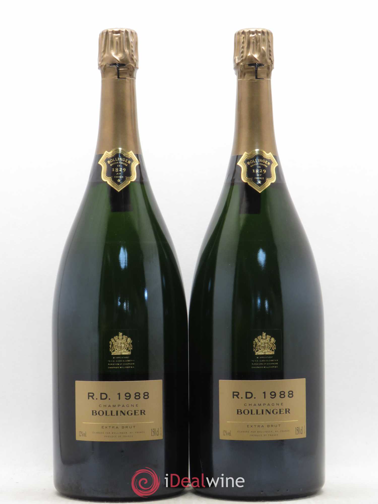 R.D. Extra-Brut Bollinger 1988 - Lot de 2 magnums - 0
